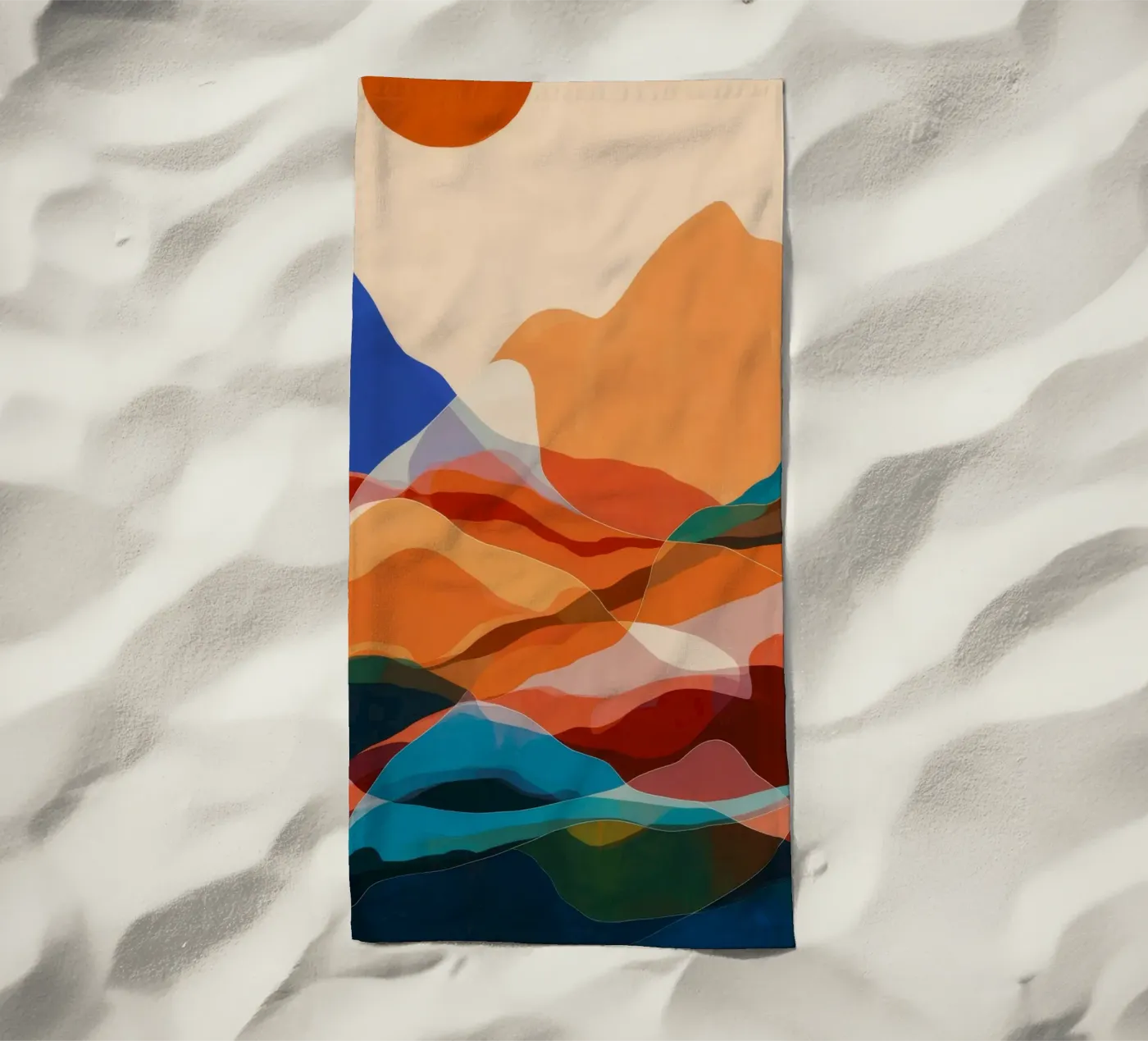 Mountain Echo Sunset Strandtuch von Arcane Shade