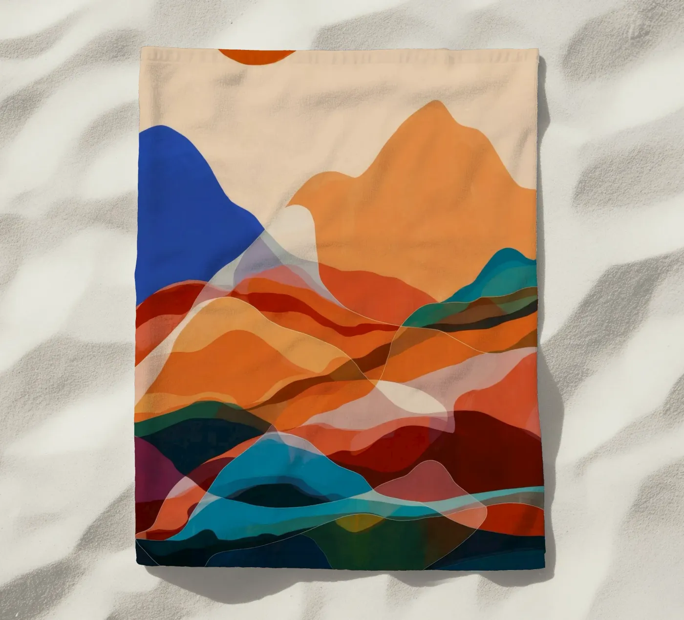 Mountain Echo Sunset Strandtuch von Arcane Shade