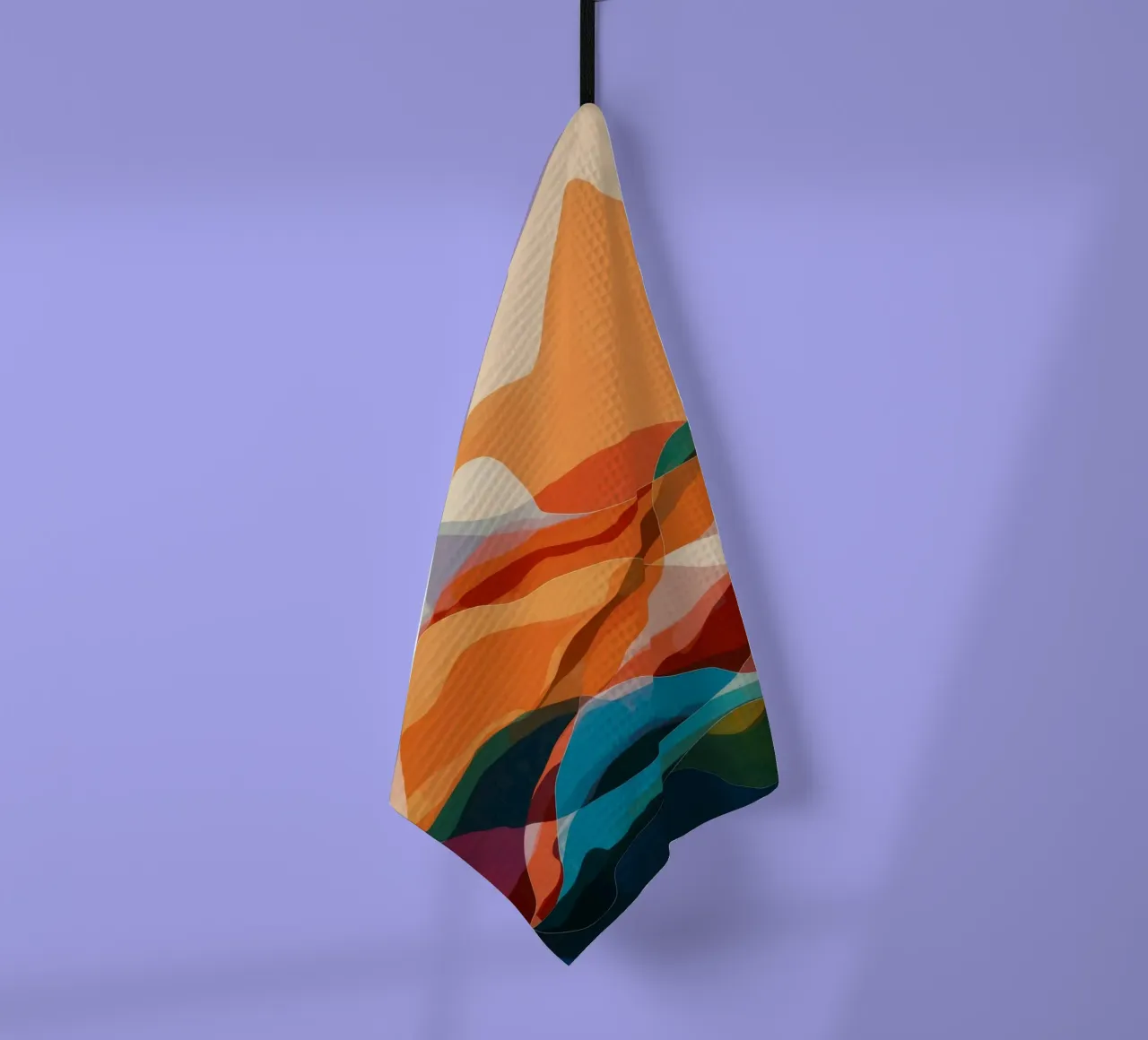 Mountain Echo Sunset tea towel by Arcane Shade