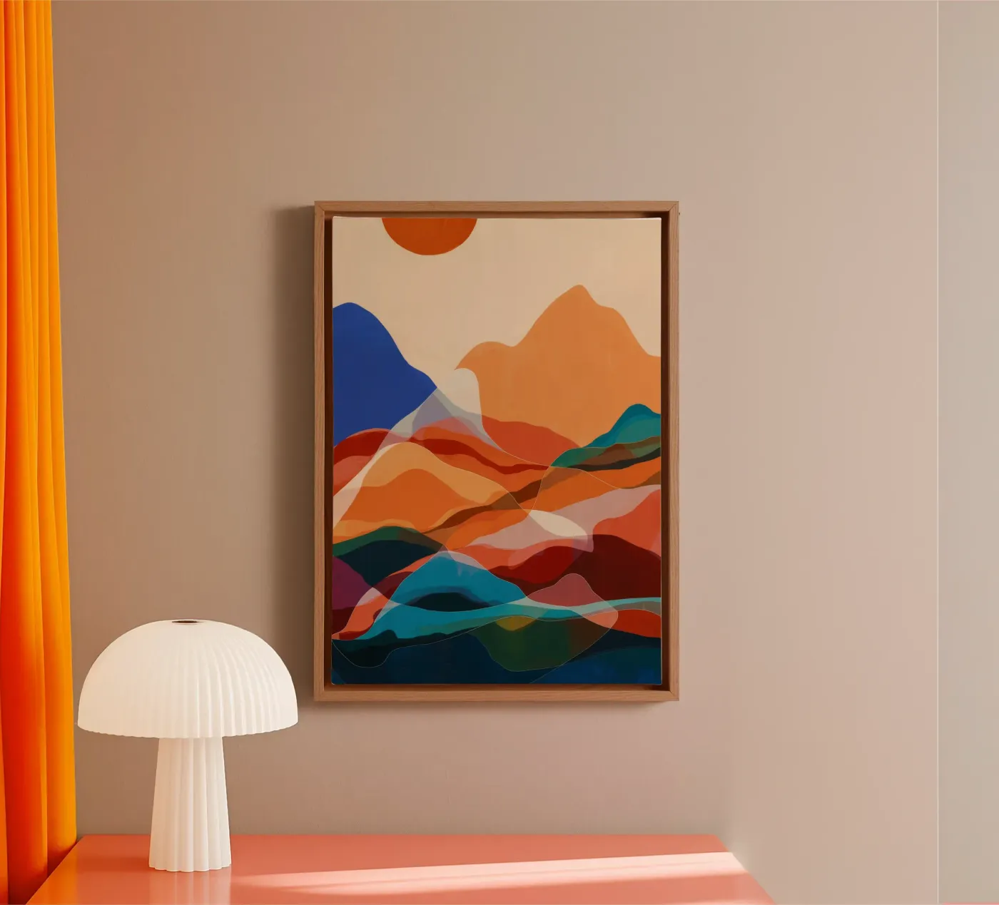 Mountain Echo Sunset canvas by Arcane Shade