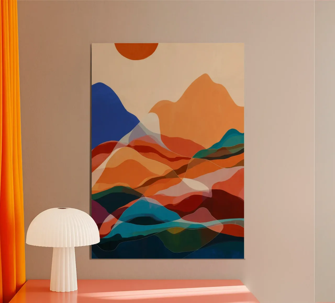 Mountain Echo Sunset poster by Arcane Shade