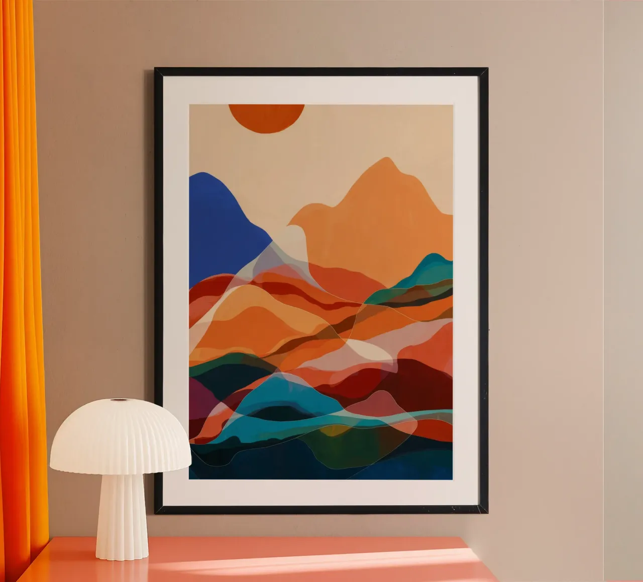 Mountain Echo Sunset poster by Arcane Shade