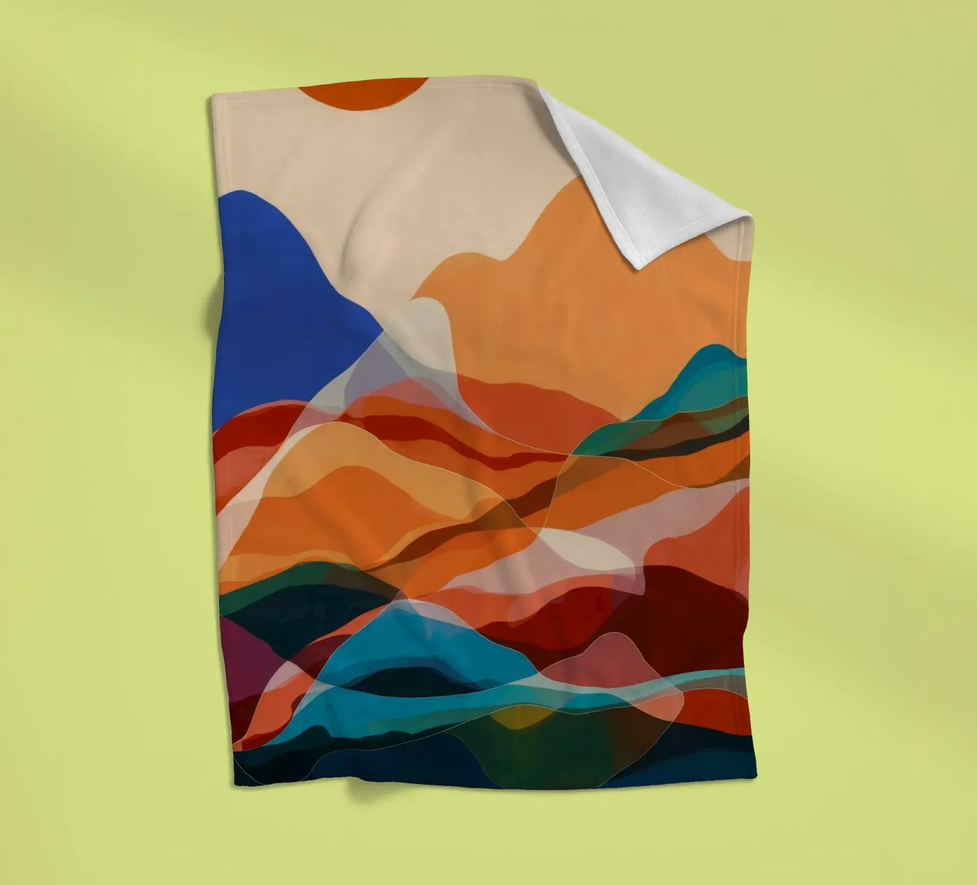 Berg Echo Sonnenuntergang Fleecedecke von Arcane Shade