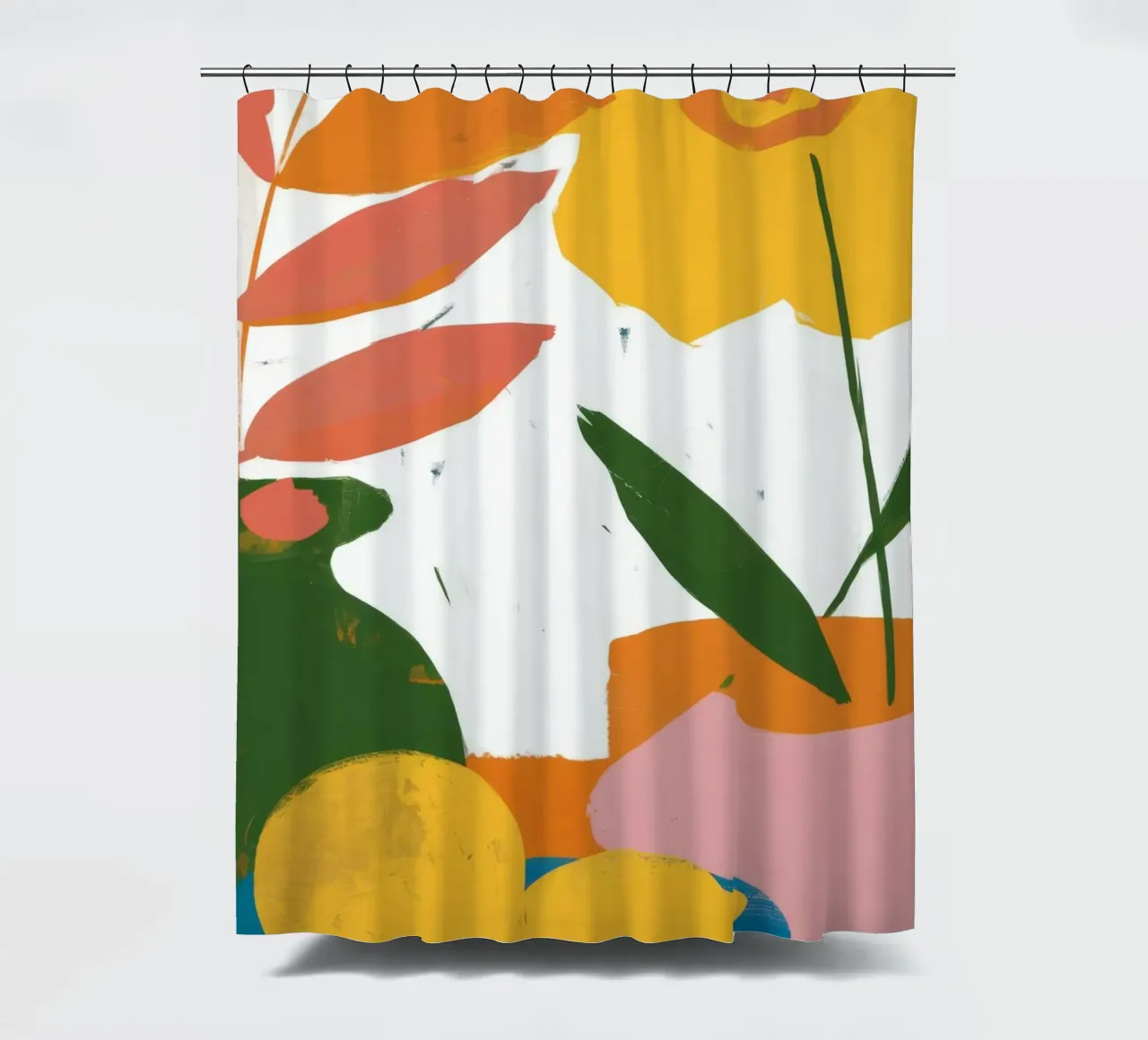 Zitrone Vase Freude Duschvorhang von Arcane Shade