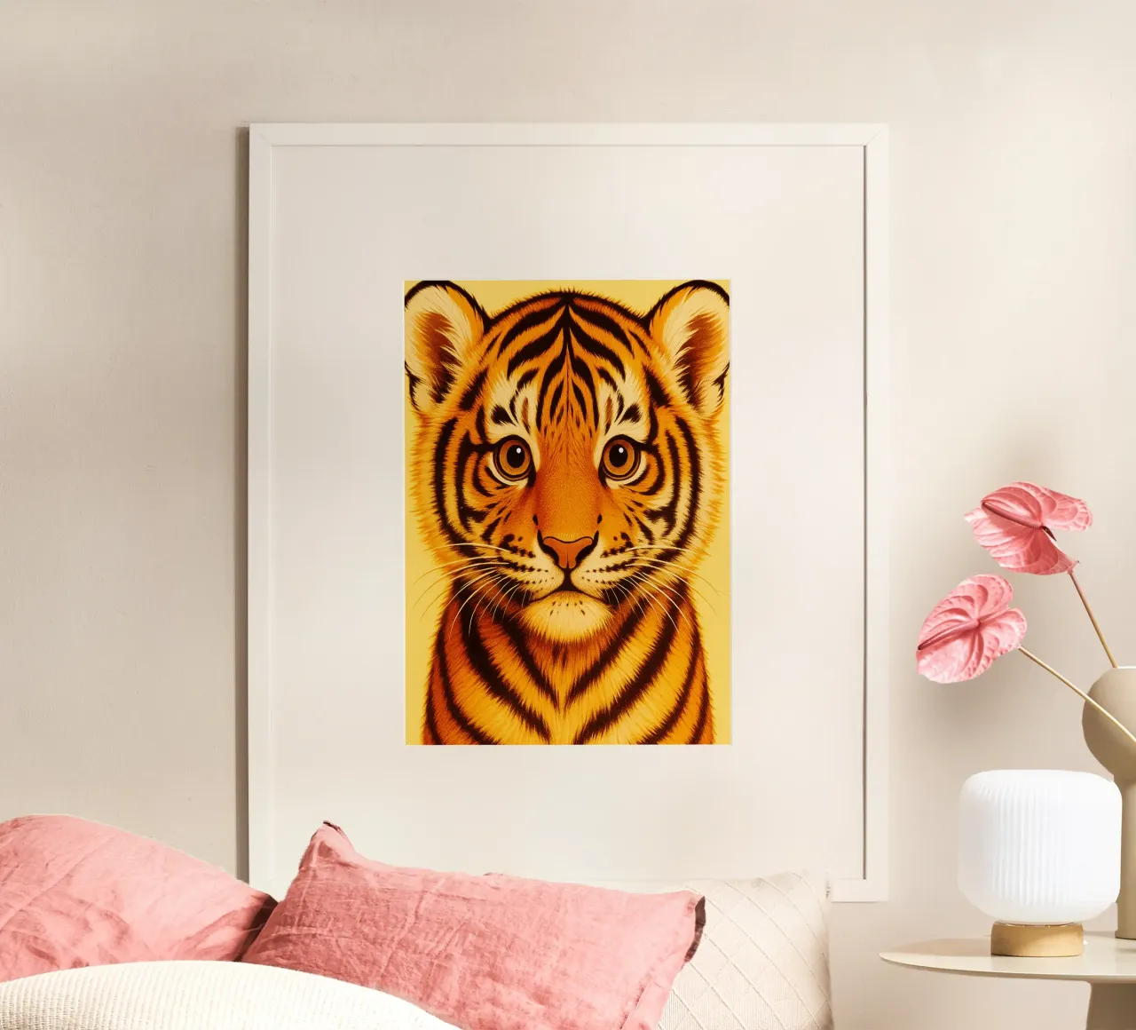 Funny Baby Tiger Face hahnemühle by kukupuu