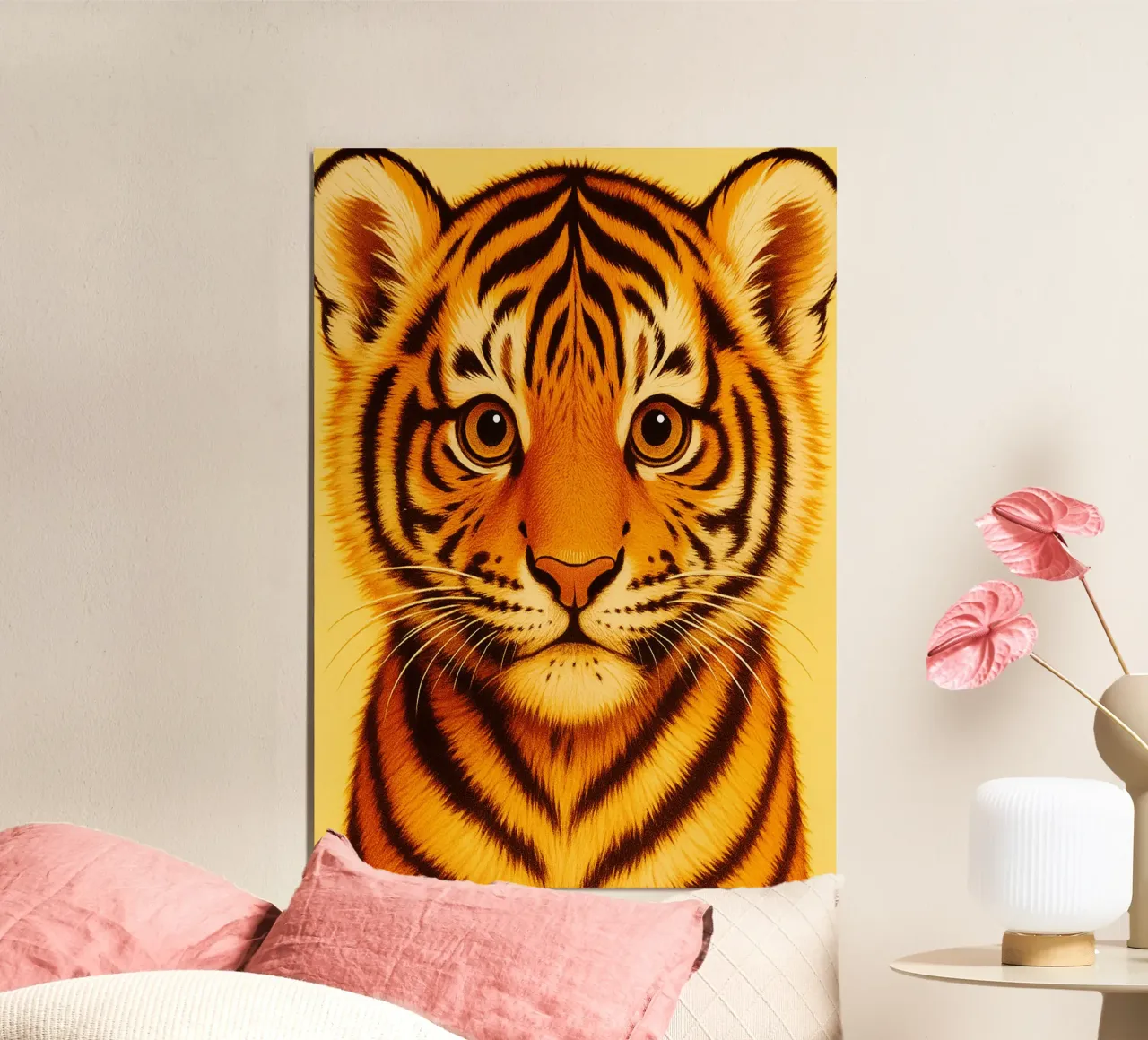 Funny Baby Tiger Face hahnemühle by kukupuu