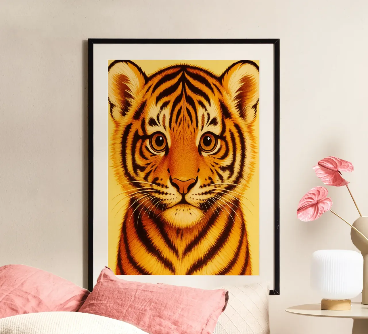 Funny Baby Tiger Face hahnemühle by kukupuu