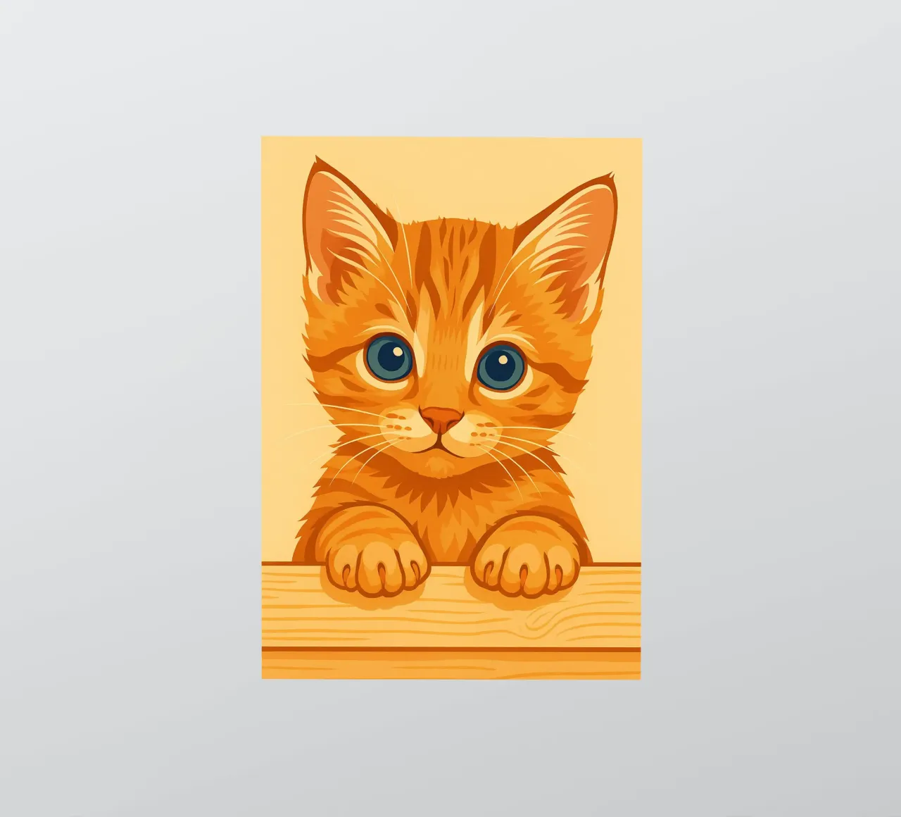 Lustiges Kätzchengesicht Sticker von kukupuu
