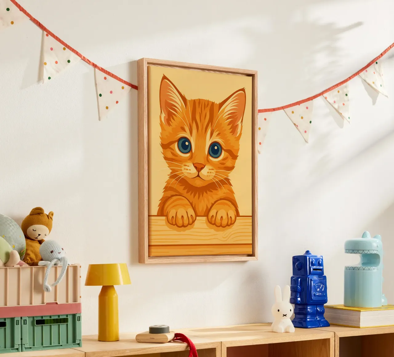 Cara de gatito divertida lienzo de kukupuu