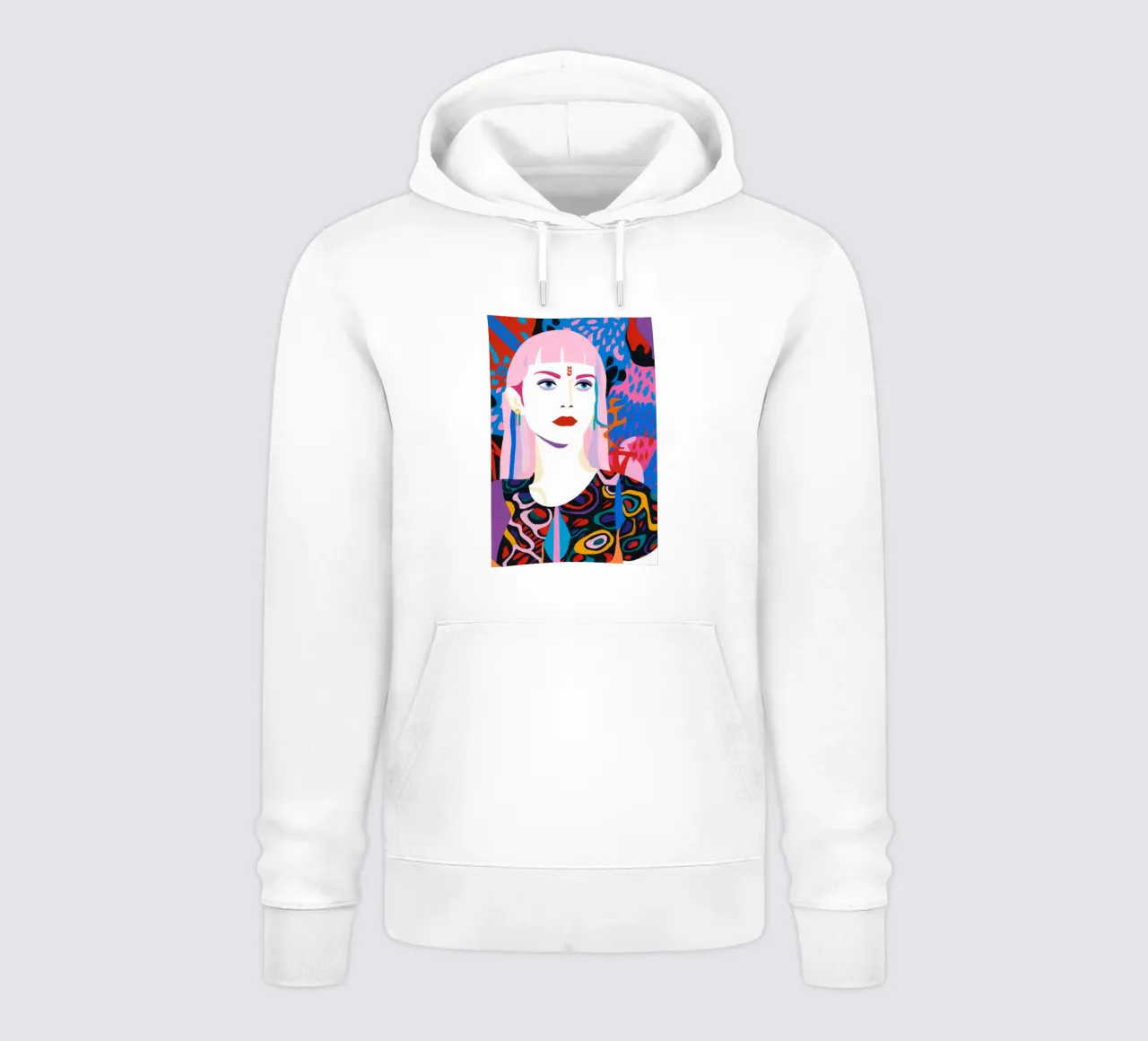 Sguardo sacro al neon felpa con cappuccio da Arcane Shade