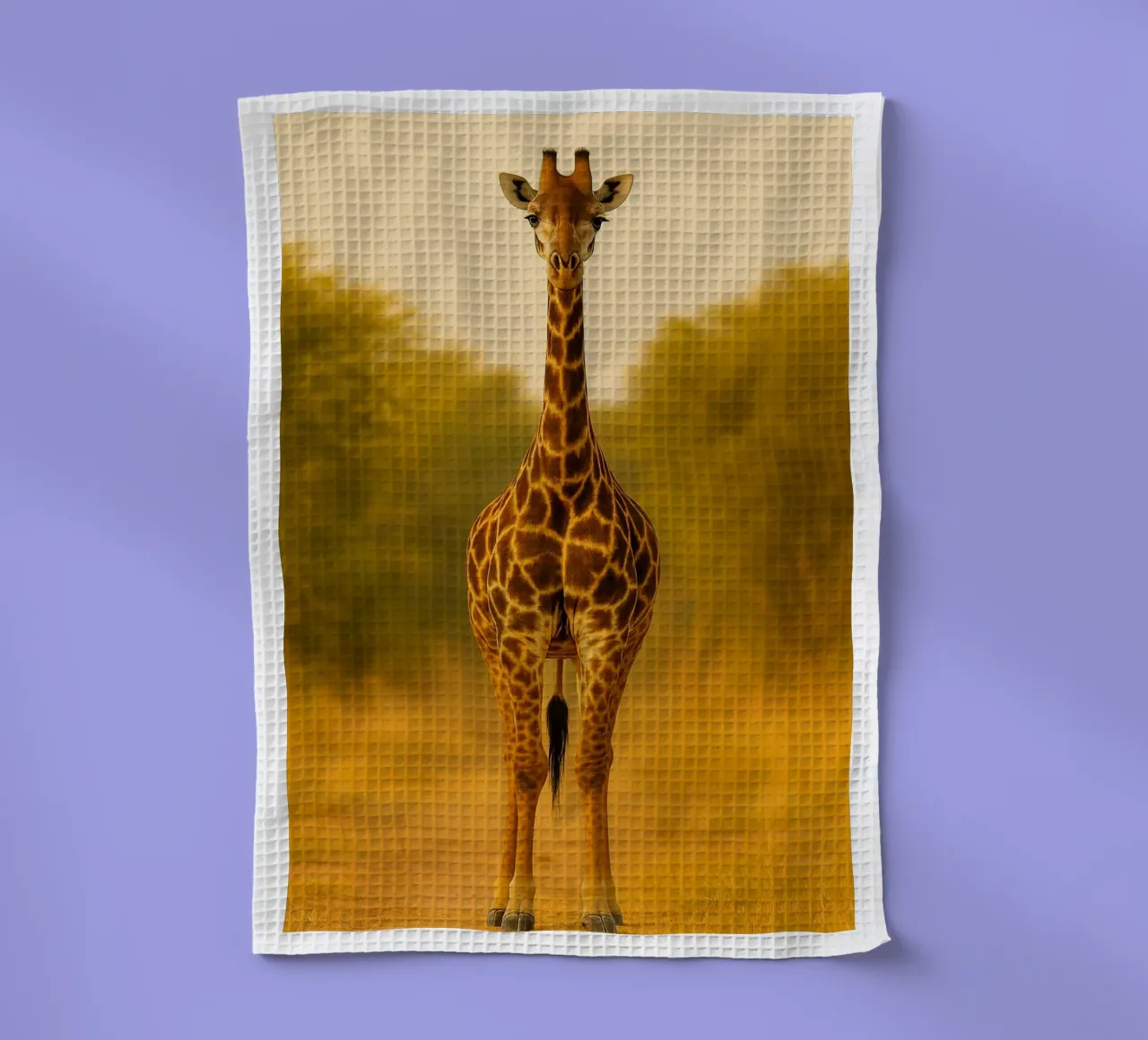 Girafe dans la forêt torchon de kukupuu