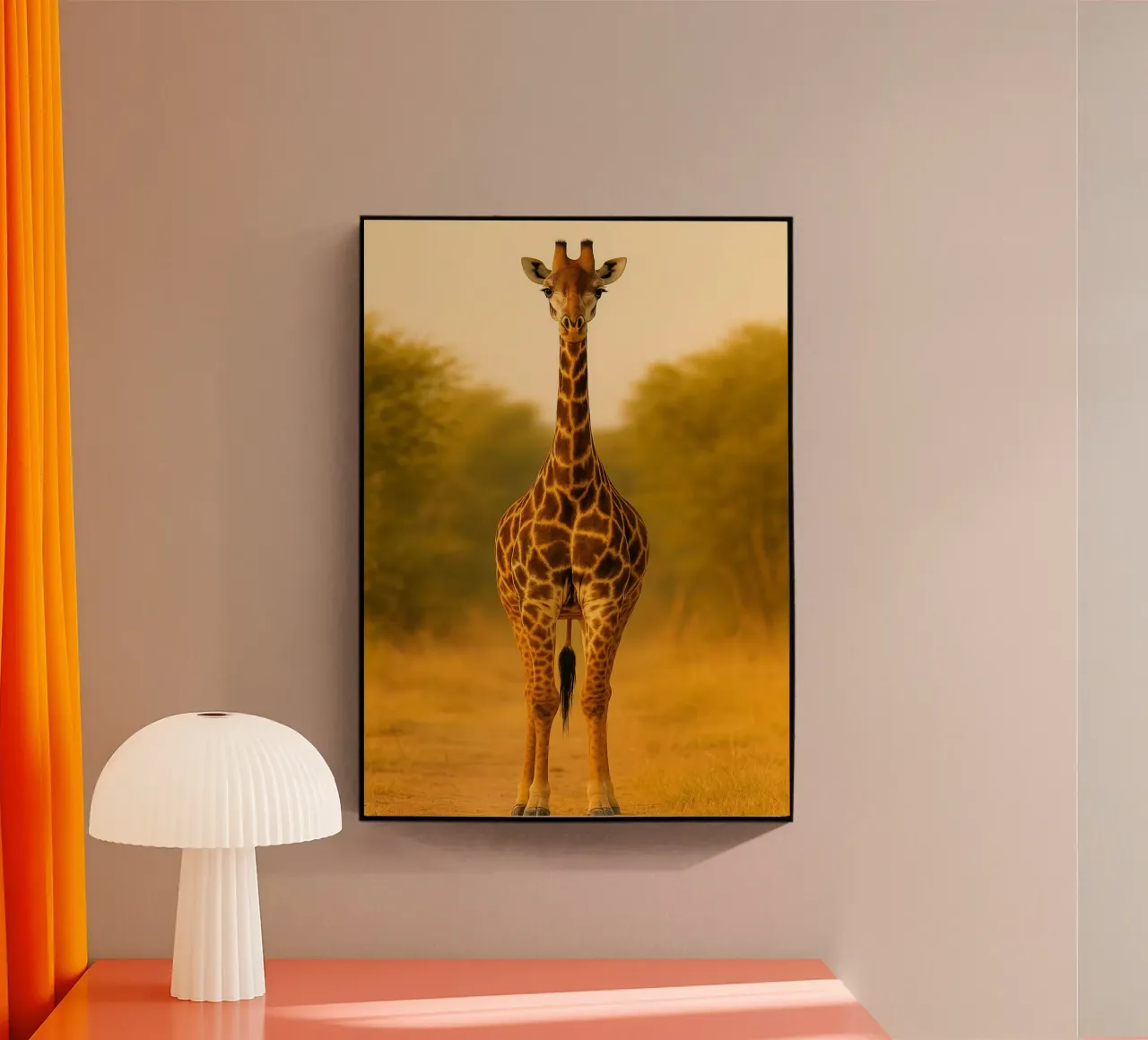Girafe dans la forêt plexiglas de kukupuu