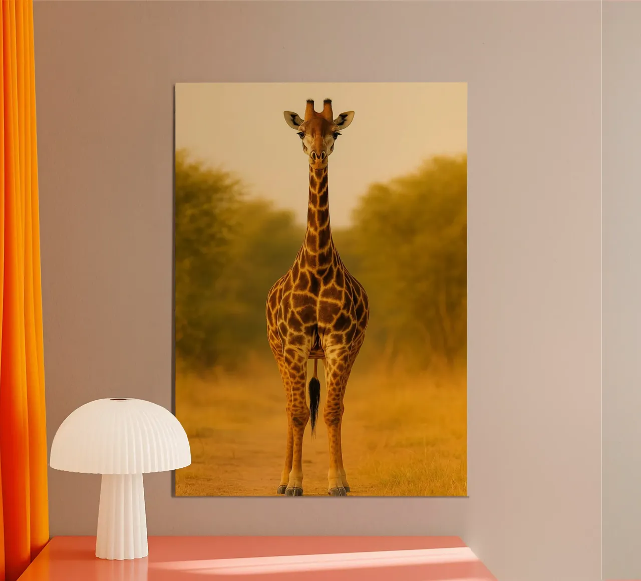 Girafe dans la forêt poster de kukupuu