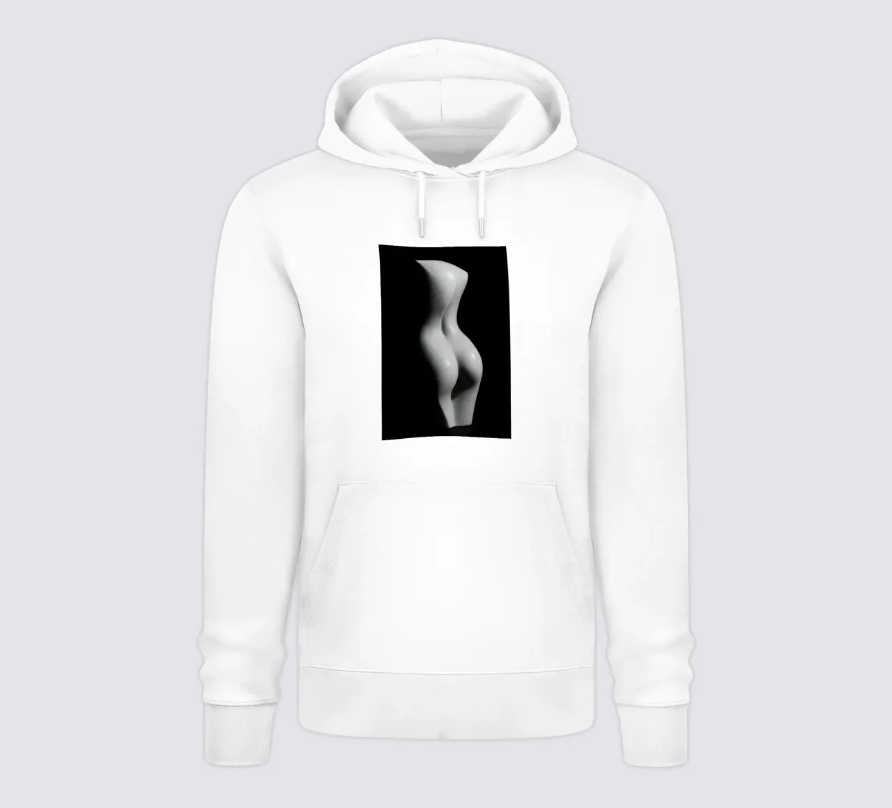 Eleganza grezza a Parigi - Scultura sensuale felpa con cappuccio da Black & White