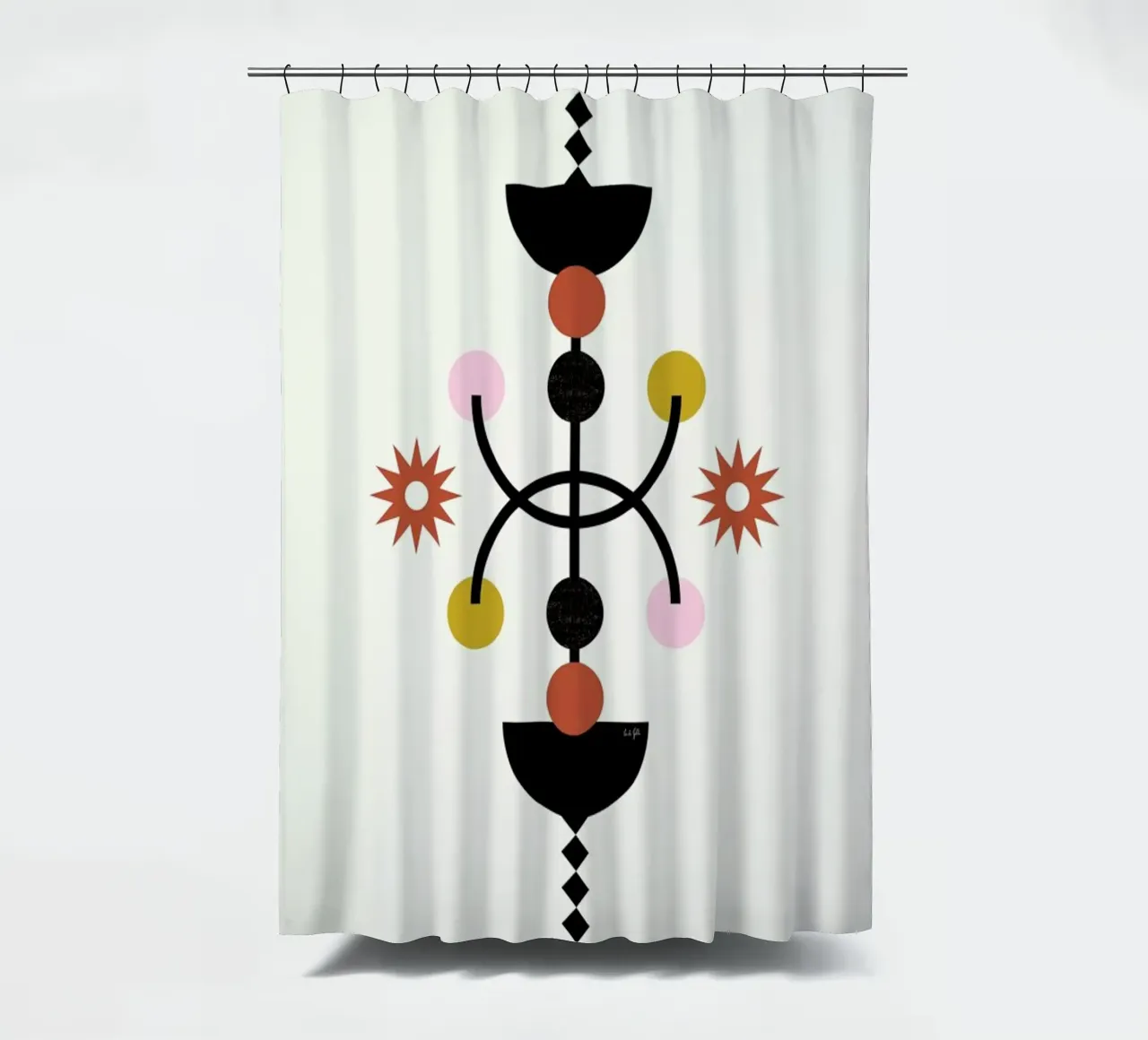 Shapes On Shapes tenda da doccia da Linda Gobeta