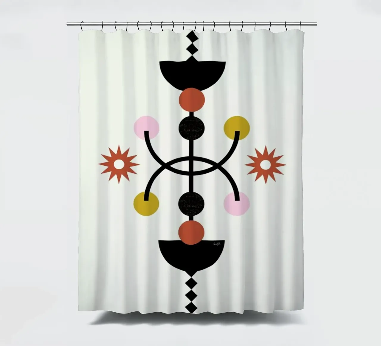 Shapes On Shapes tenda da doccia da Linda Gobeta