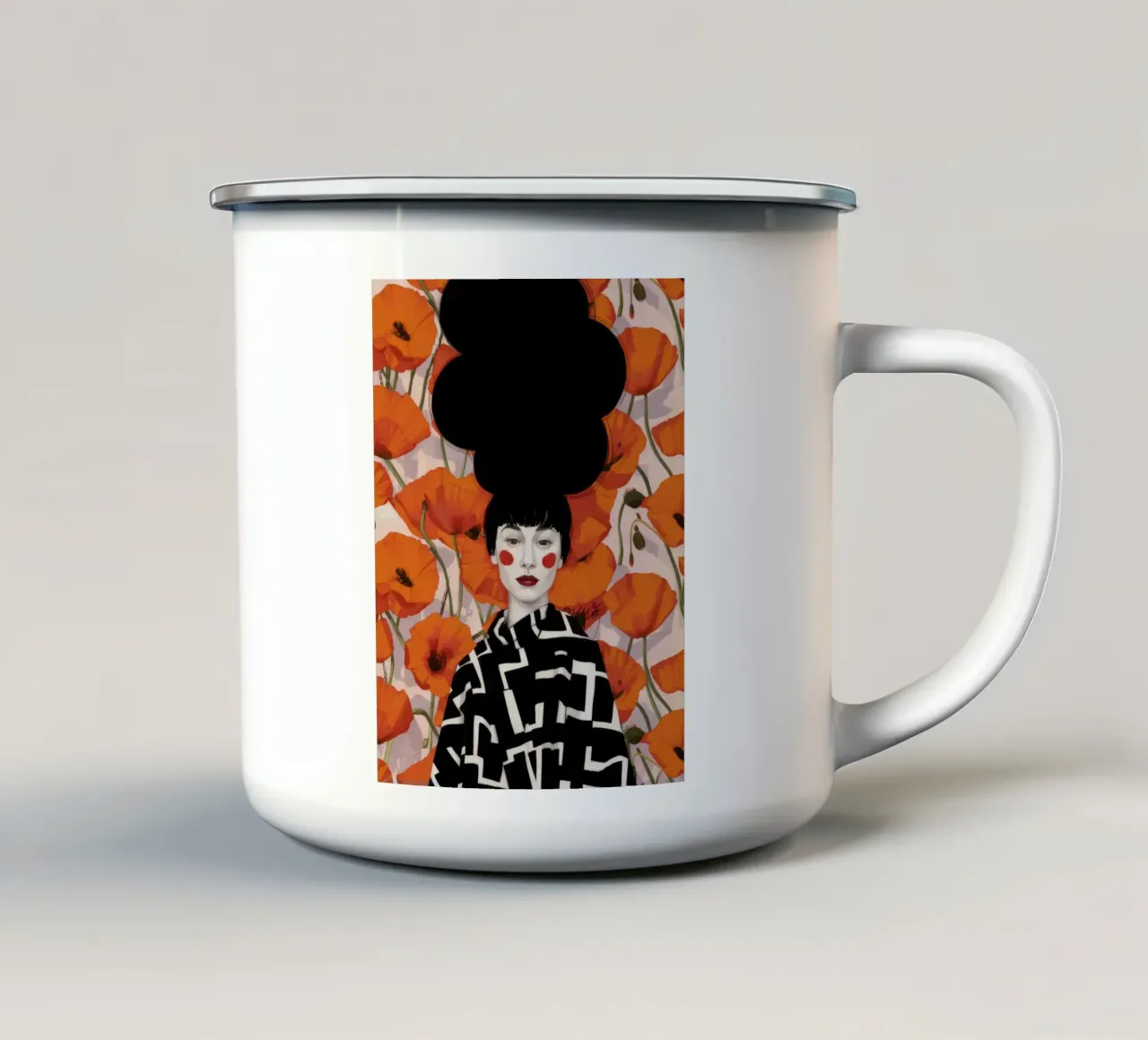 Corona floreale Grace tazza in smalto da Arcane Shade