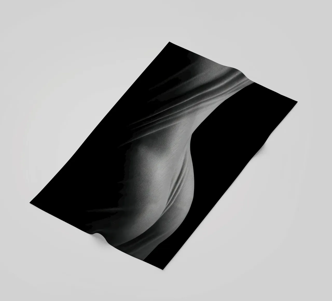 Paris sensuel - Draped in light on taut shapes beach towel by Black & White