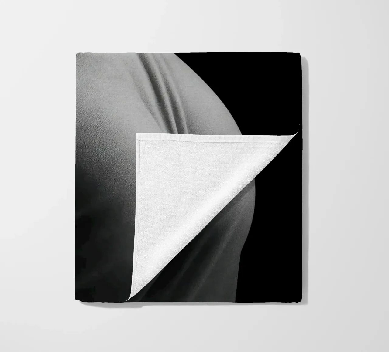 Paris sensuel - Draped in light on taut shapes beach towel by Black & White
