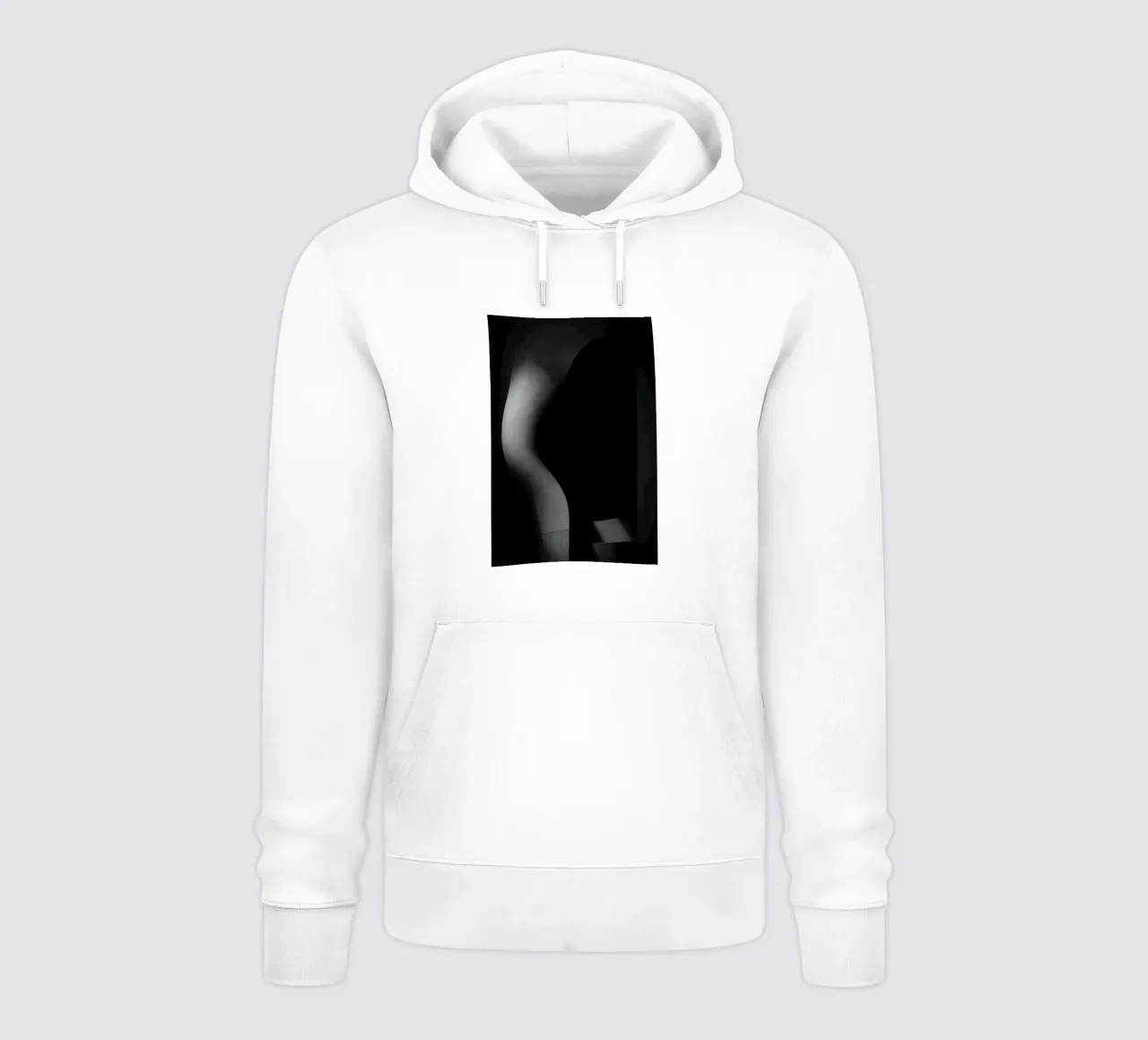 Sculpted light in Paris - Raw architectural abstraction hoodie by Black & White