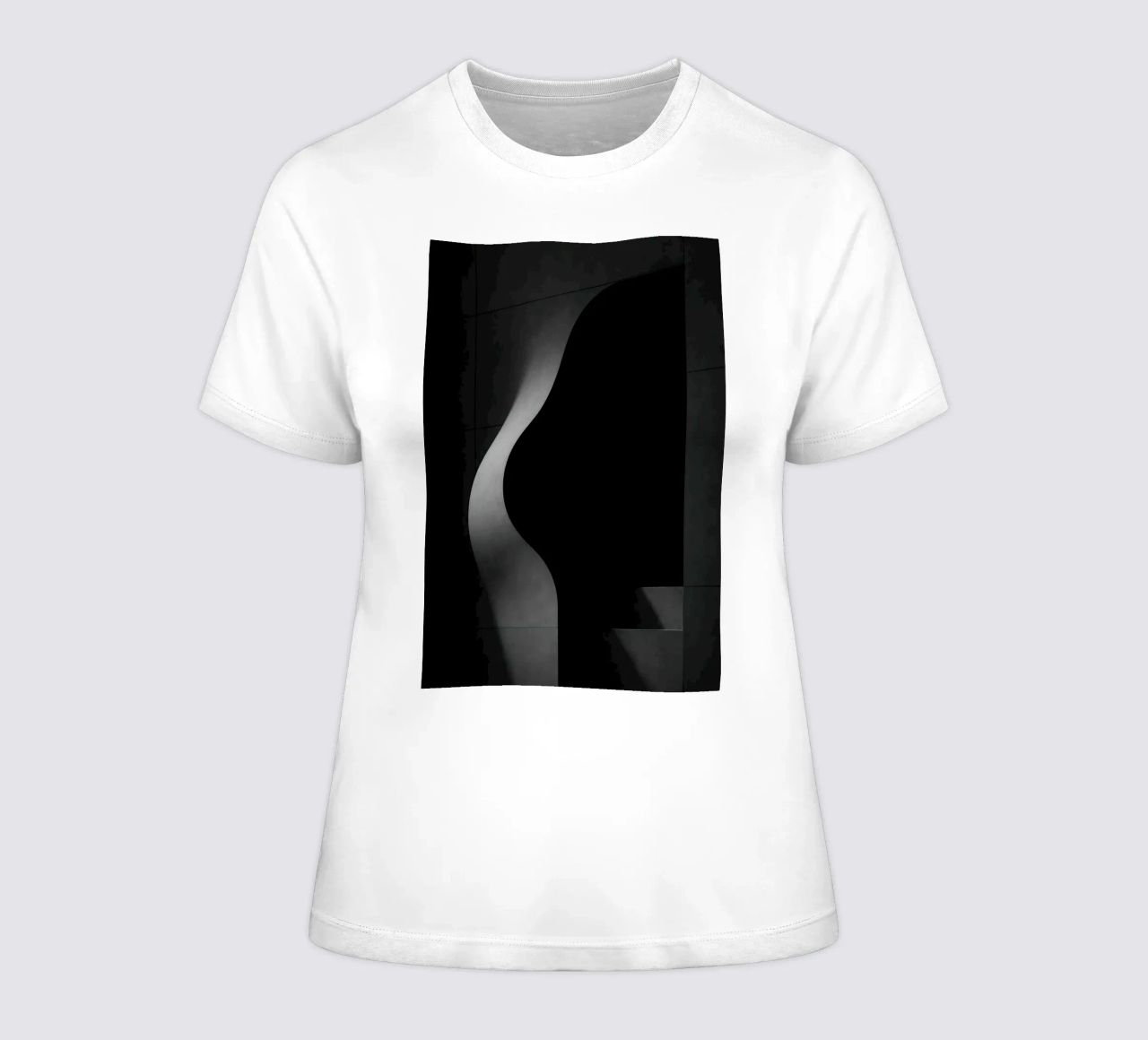 Vleselijke architectuur in Parijs - Schaduwen in spanning dames t-shirt getailleerd van Black & White