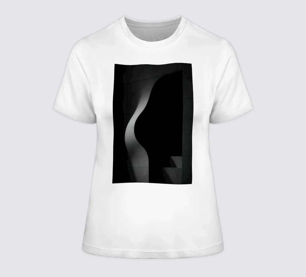Architecture charnelle à Paris – Ombres en tension t-shirt ajusté pour femmes de Black & White