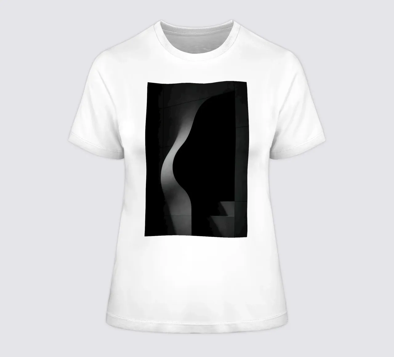 Vleselijke architectuur in Parijs - Schaduwen in spanning dames t-shirt getailleerd van Black & White