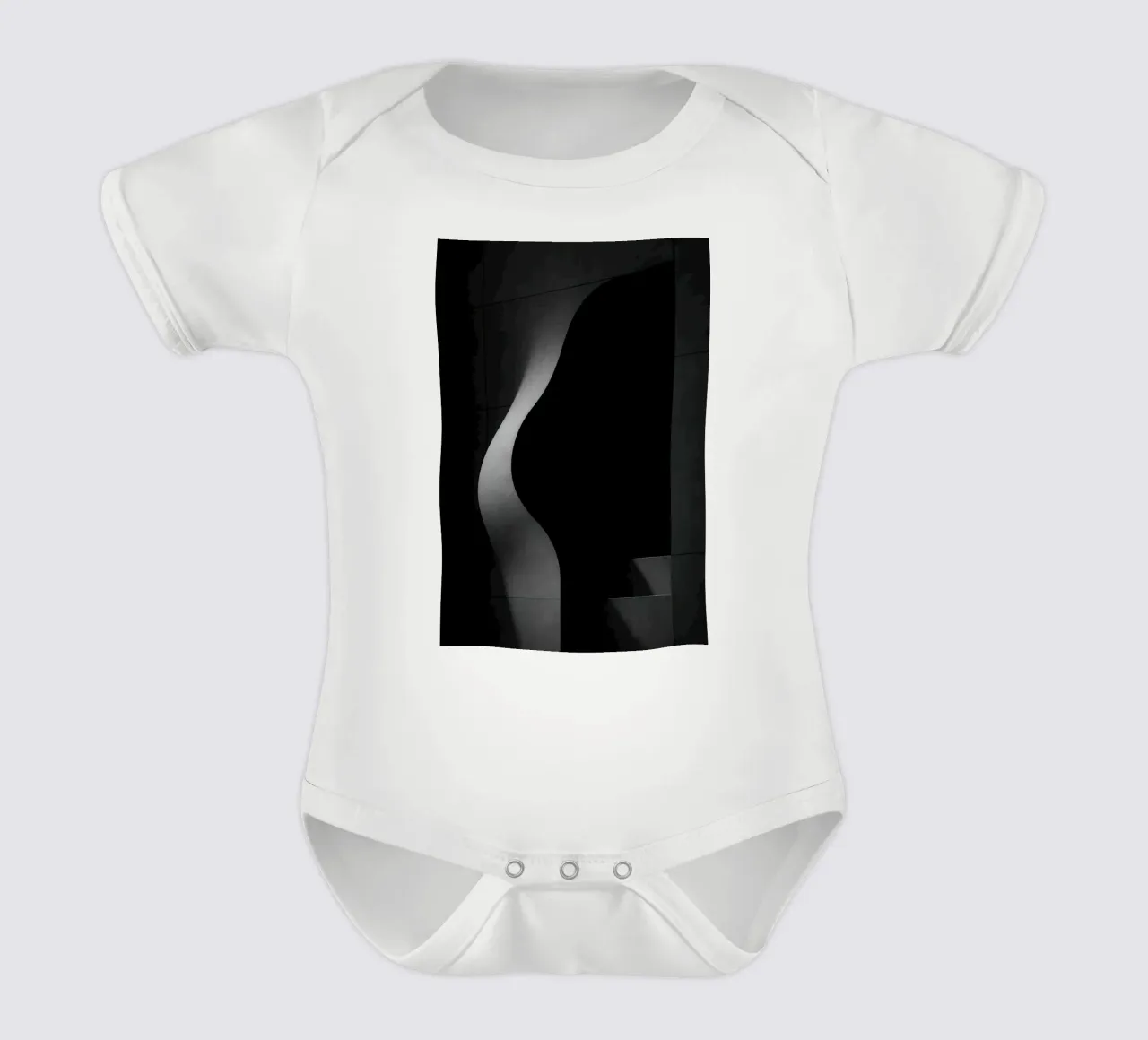 Fleischliche Architektur in Paris - Schatten in Spannung Kurzarm Babybody von Black & White