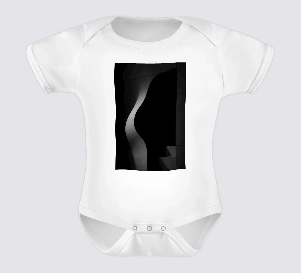 Carnal architecture in Paris - Shadows in tension short-sleeve baby romper by Black & White