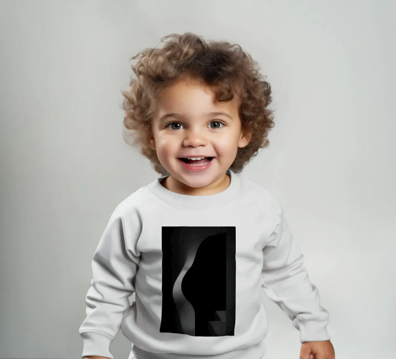 Vleselijke architectuur in Parijs - Schaduwen in spanning baby sweatshirt van Black & White