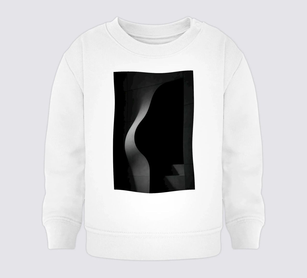 Vleselijke architectuur in Parijs - Schaduwen in spanning baby sweatshirt van Black & White