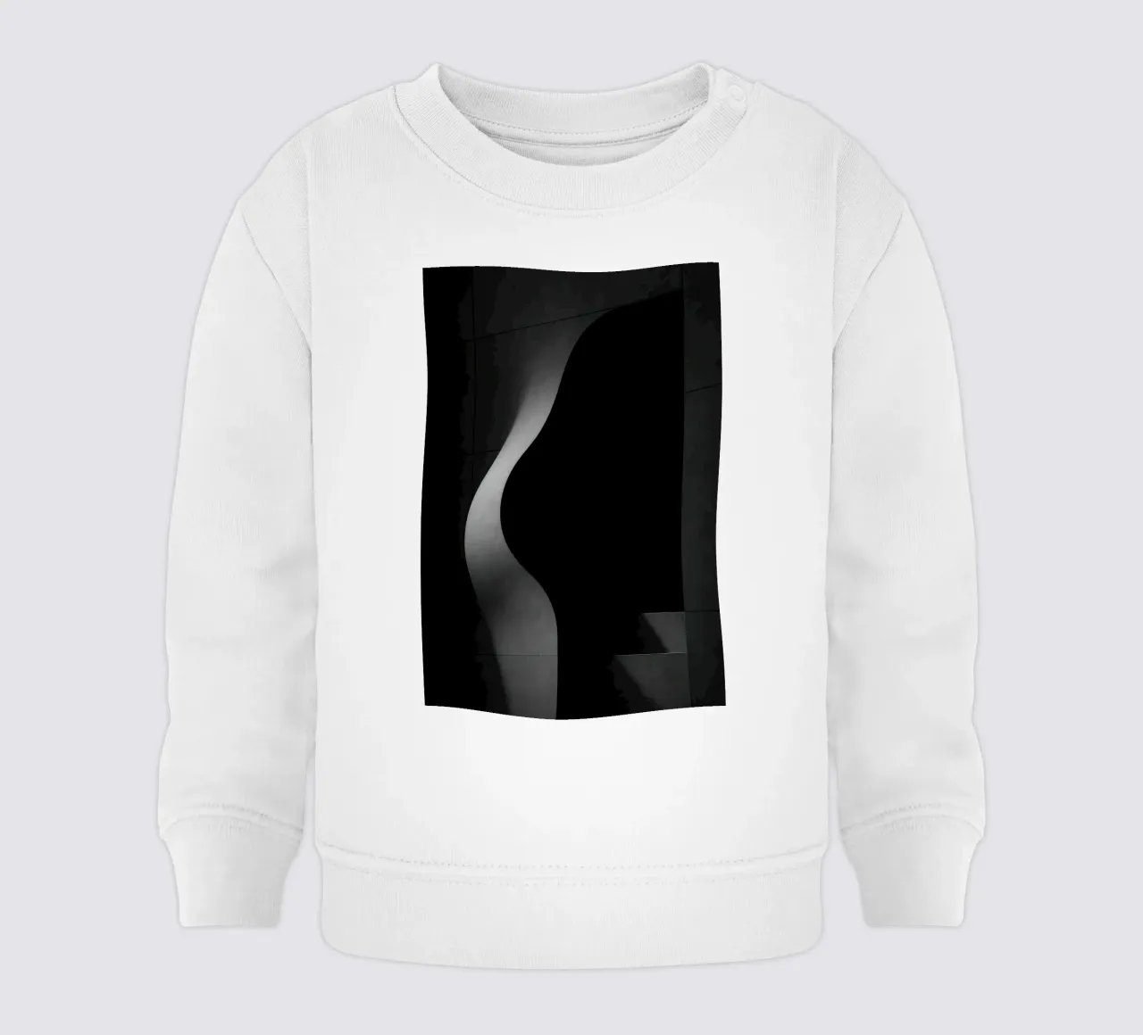Vleselijke architectuur in Parijs - Schaduwen in spanning baby sweatshirt van Black & White