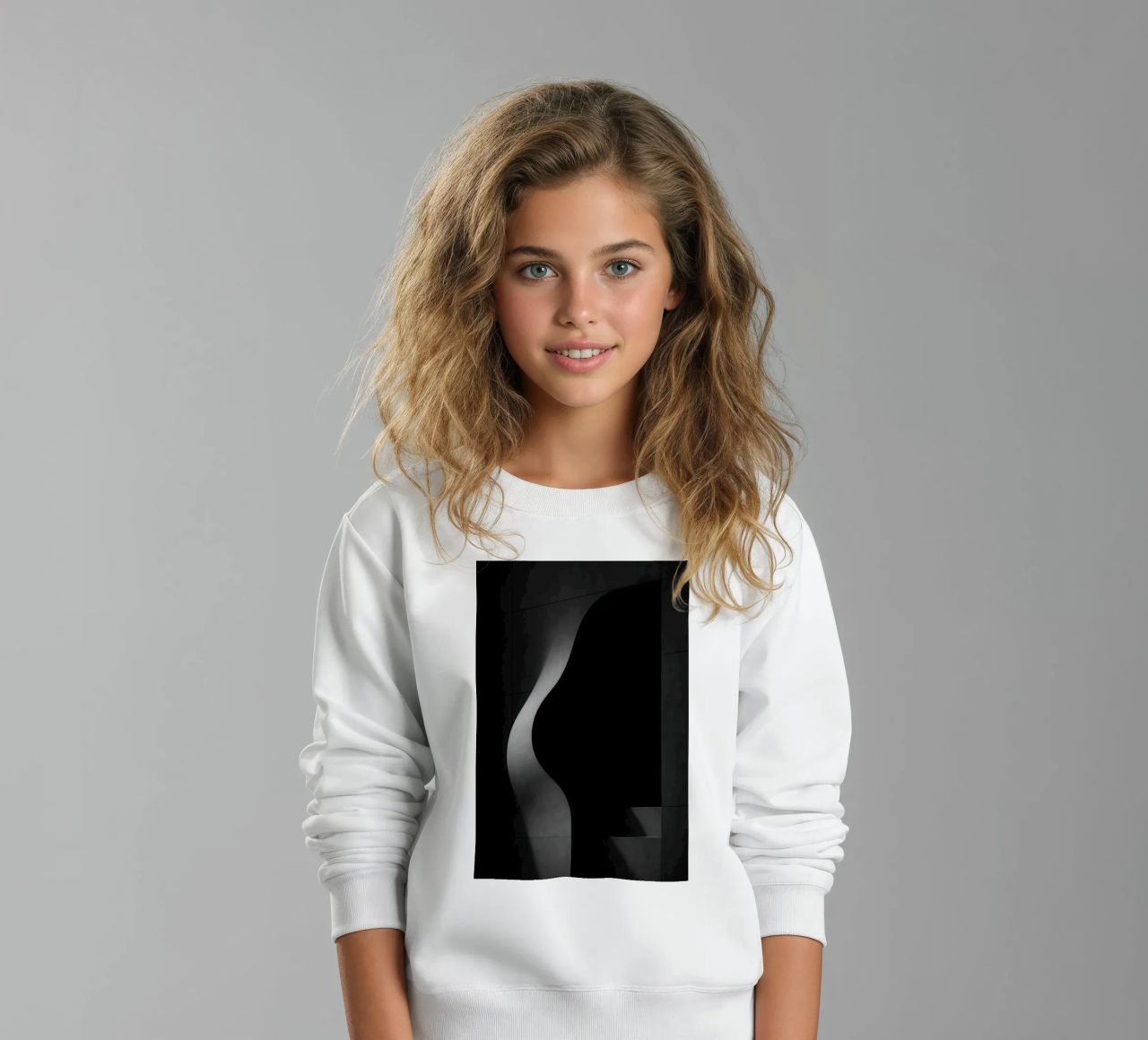 Vleselijke architectuur in Parijs - Schaduwen in spanning kinder sweatshirt van Black & White