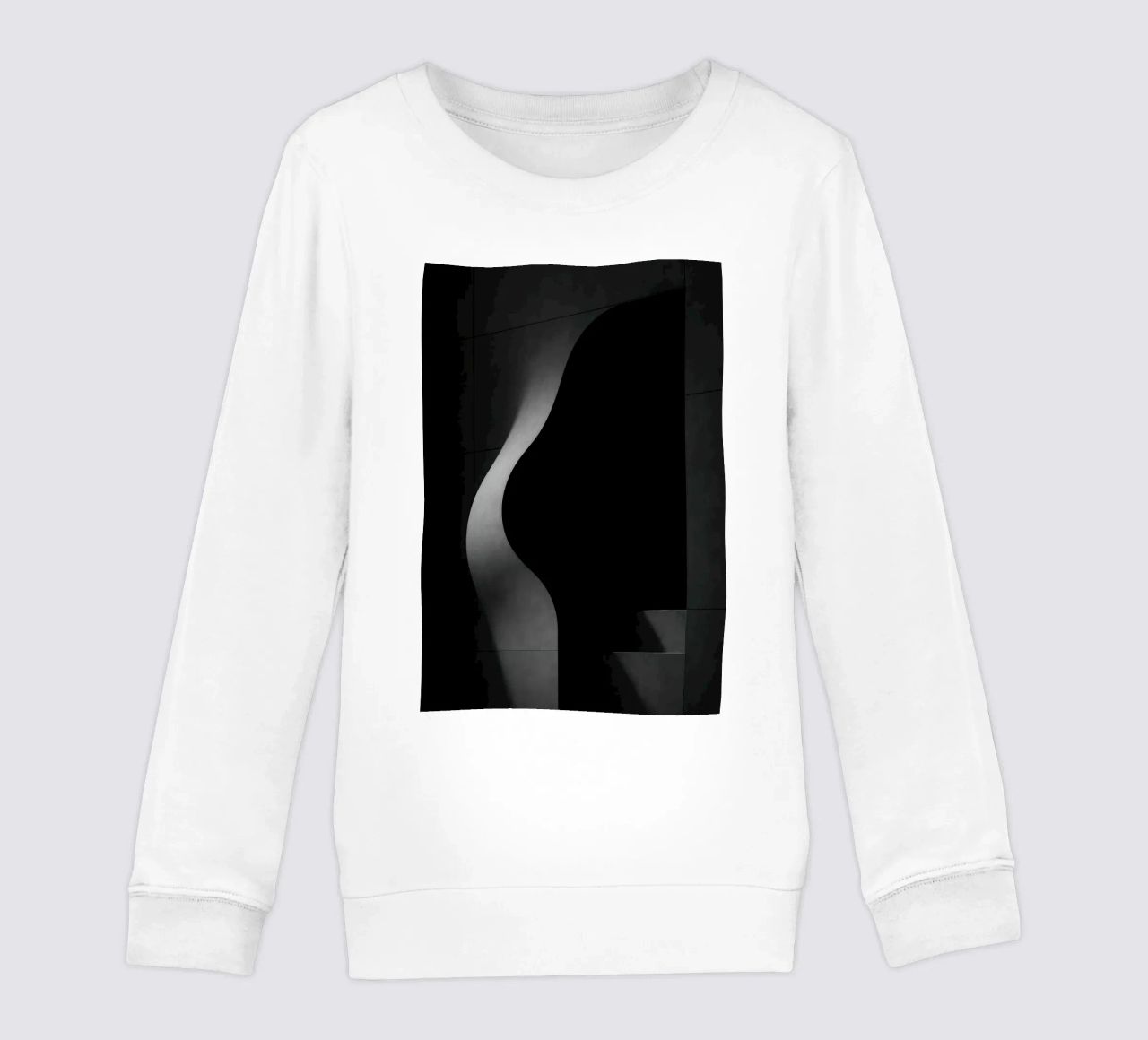 Vleselijke architectuur in Parijs - Schaduwen in spanning kinder sweatshirt van Black & White