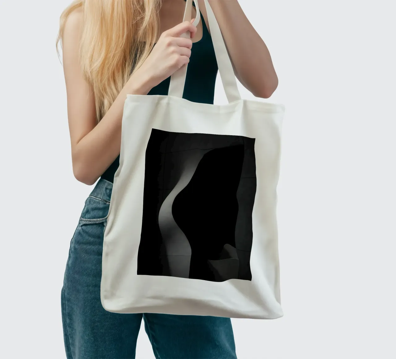 Vleselijke architectuur in Parijs - Schaduwen in spanning jute draagtas van Black & White