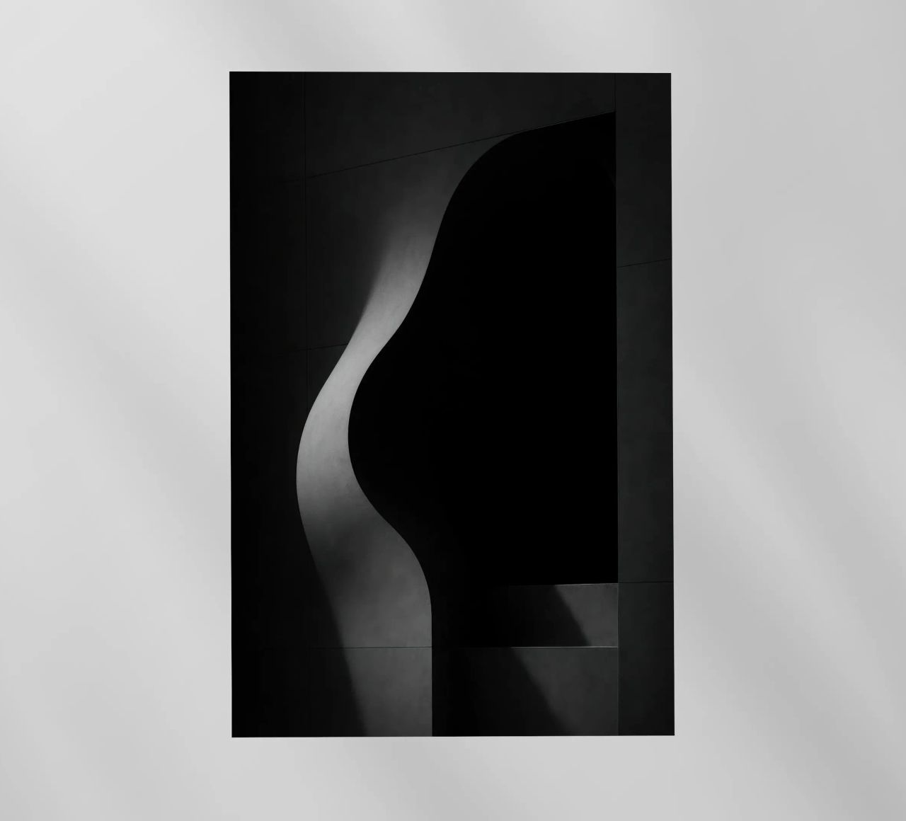 Vleselijke architectuur in Parijs - Schaduwen in spanning backlit folie van Black & White
