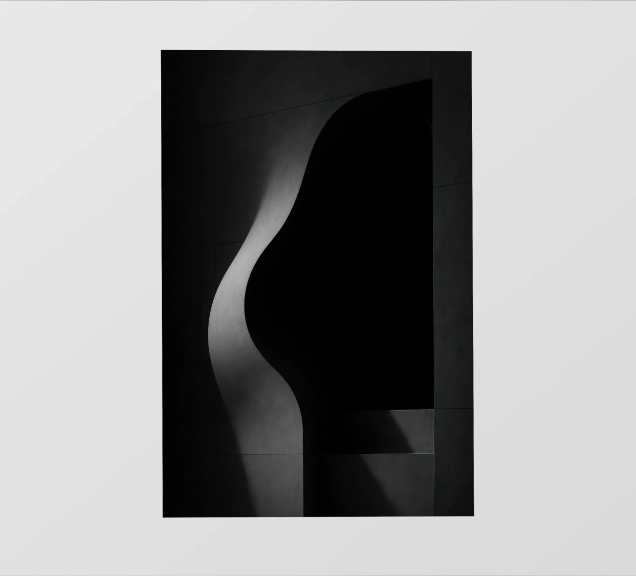 Vleselijke architectuur in Parijs - Schaduwen in spanning fotobehang van Black & White