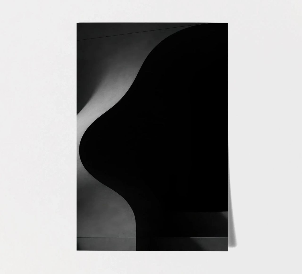 Vleselijke architectuur in Parijs - Schaduwen in spanning stickervel van Black & White
