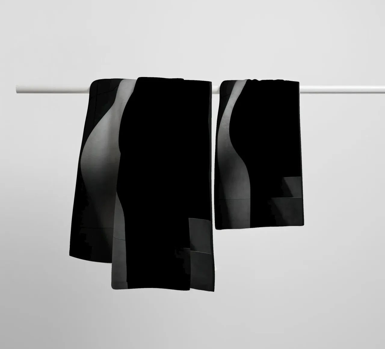 Fleischliche Architektur in Paris - Schatten in Spannung Handtuch von Black & White