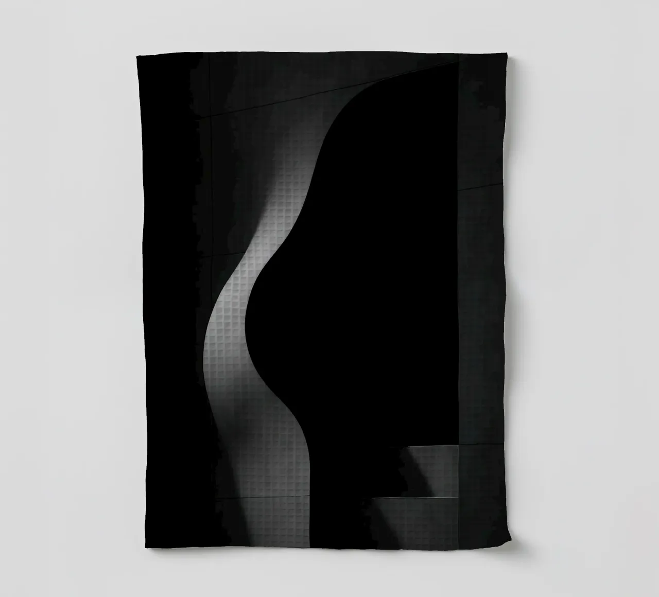 Vleselijke architectuur in Parijs - Schaduwen in spanning theedoek van Black & White