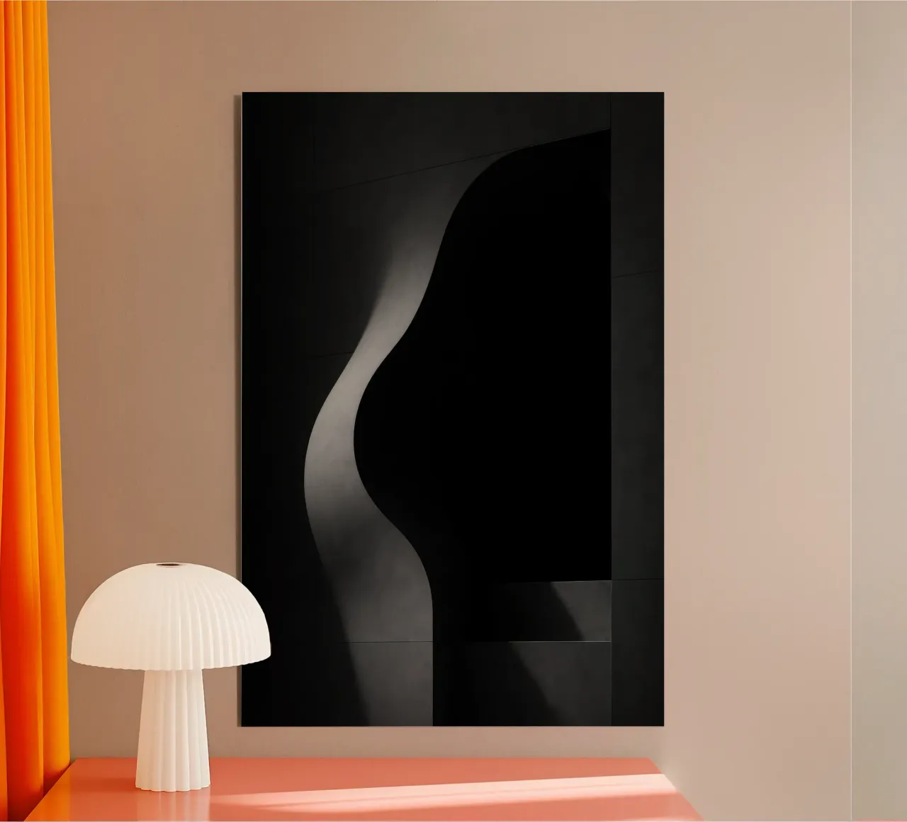 Vleselijke architectuur in Parijs - Schaduwen in spanning aluminium-dibond van Black & White