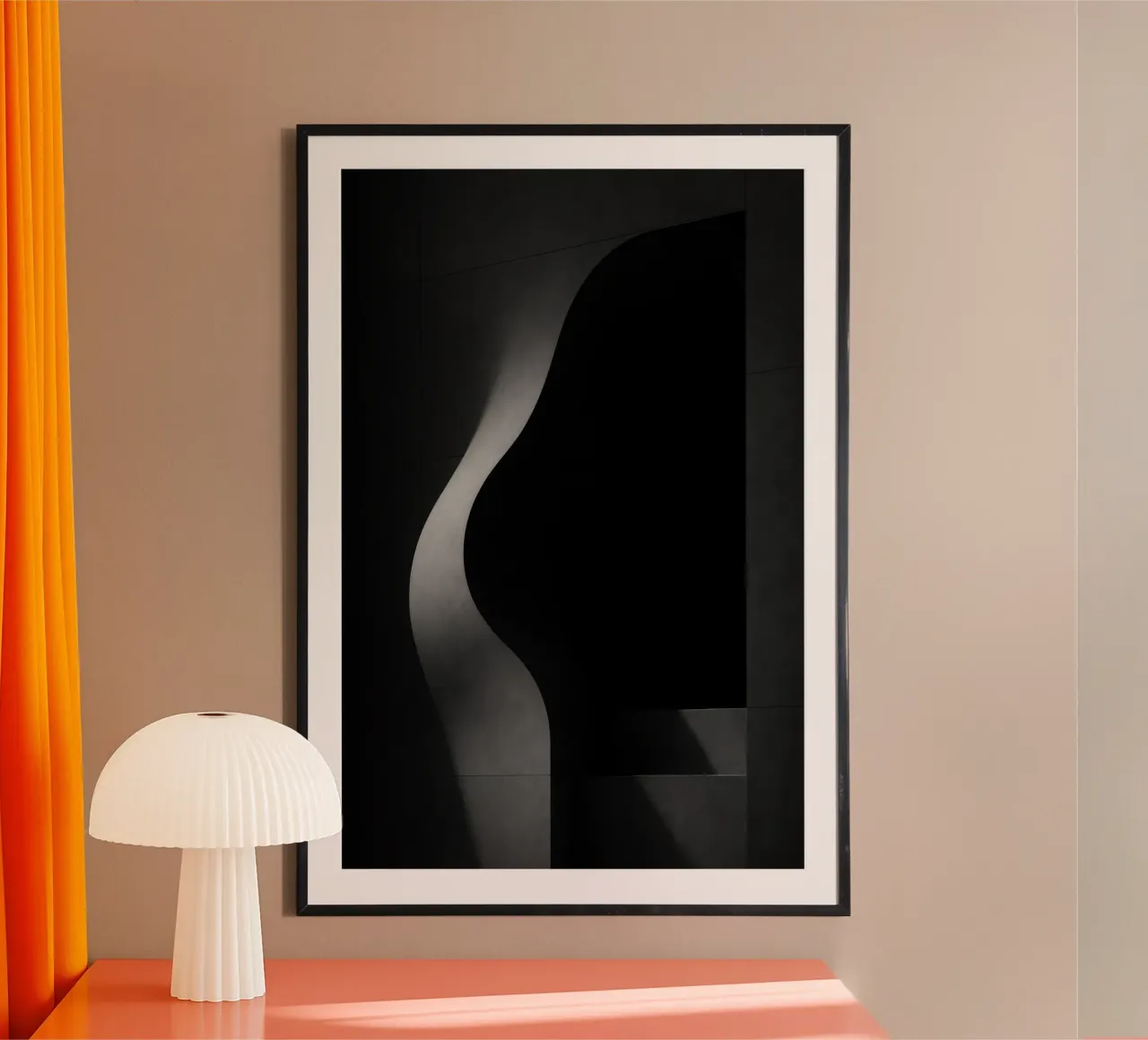 Vleselijke architectuur in Parijs - Schaduwen in spanning poster met kunststof frame van Black & White