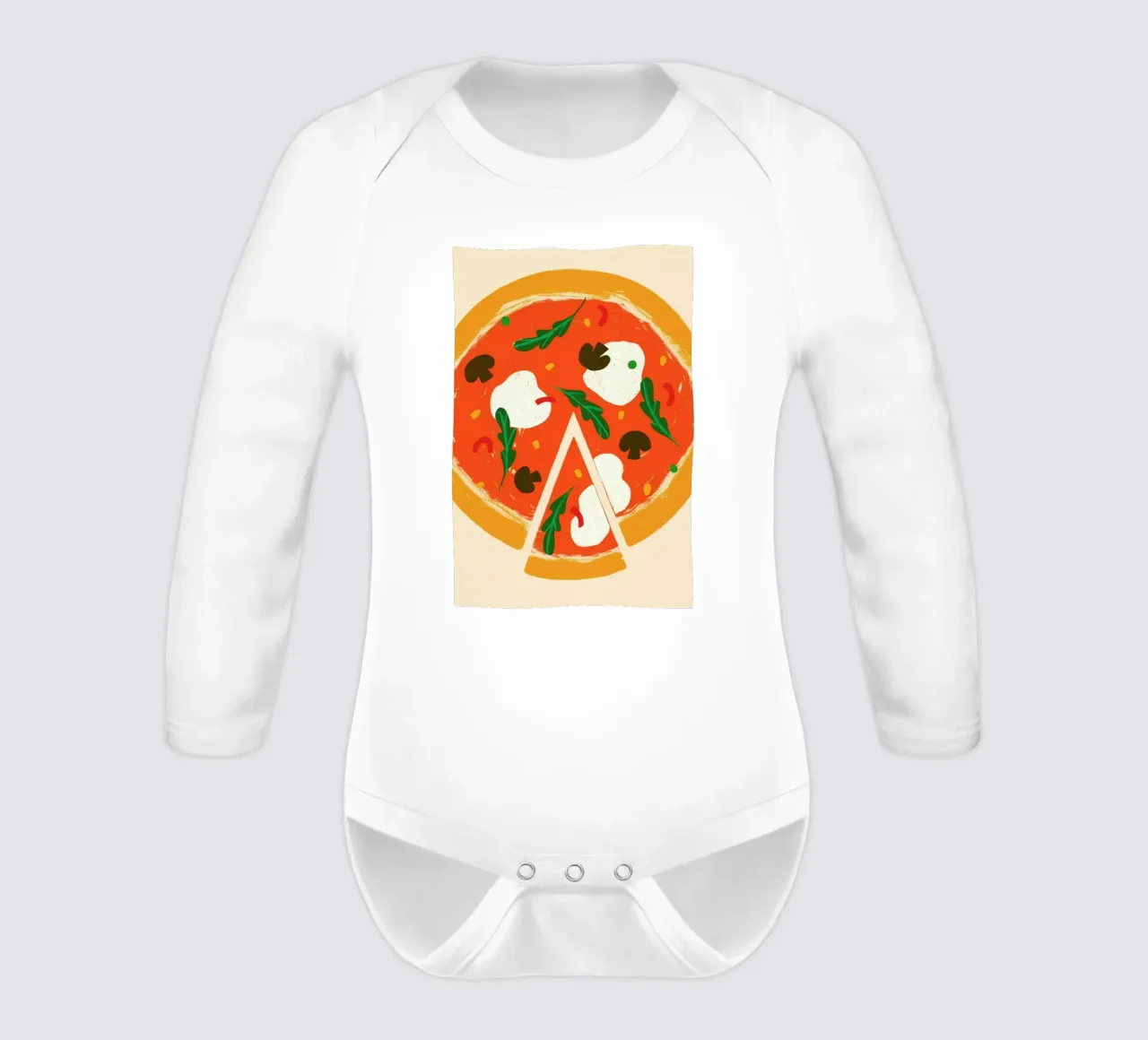 You Want A Pizza Me? long-sleeve baby romper by Studio One