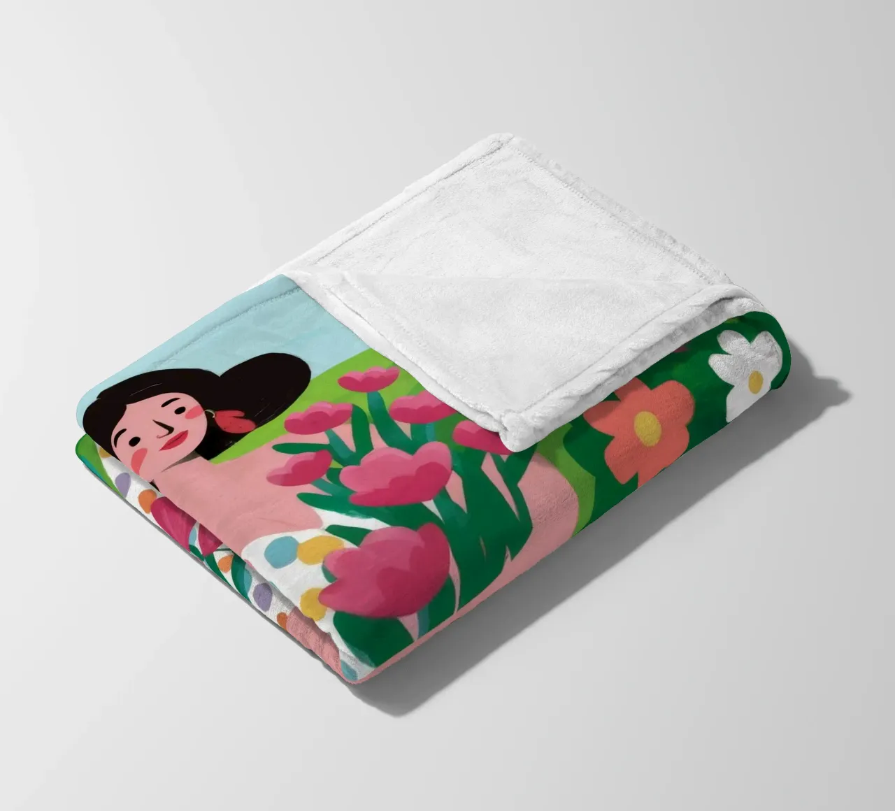 Spring Field Walk fleece blanket by Arcane Shade