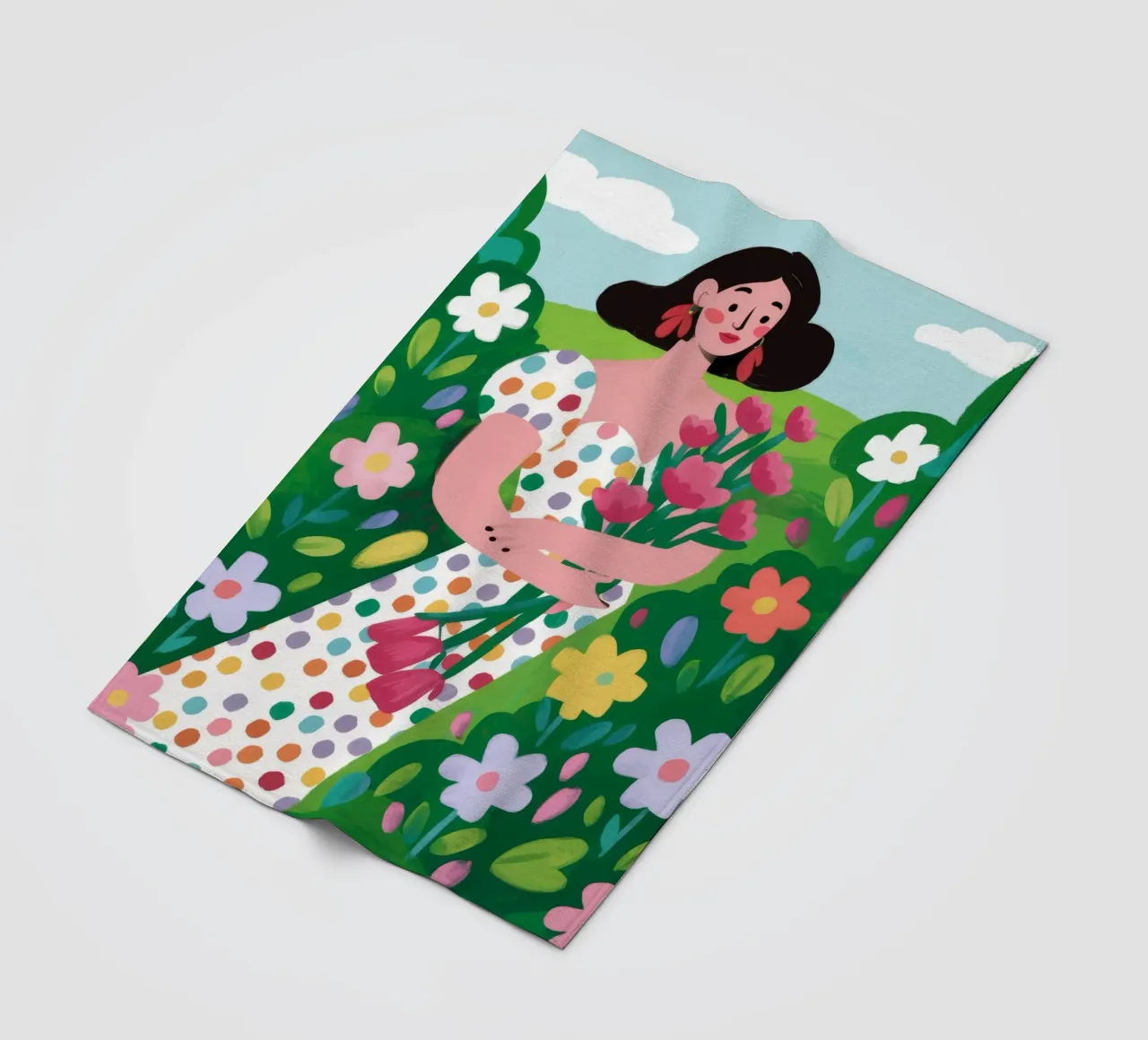Spring Field Walk fleece blanket by Arcane Shade