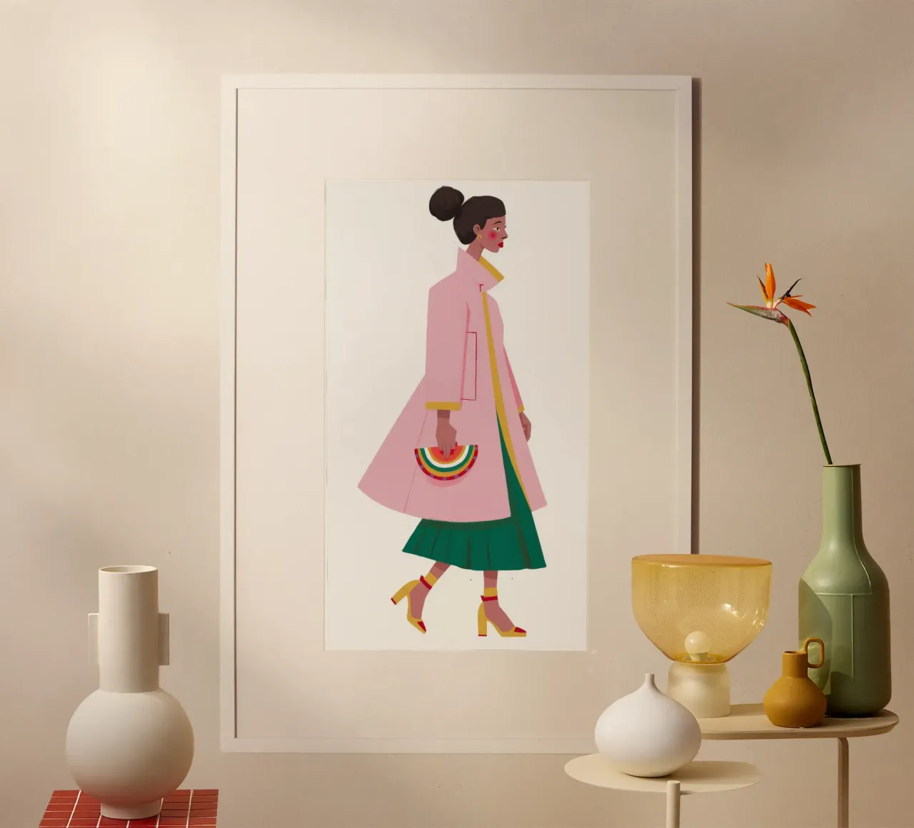 Giornata dello stile dell'anguria poster con telaio in plastica da Arcane Shade