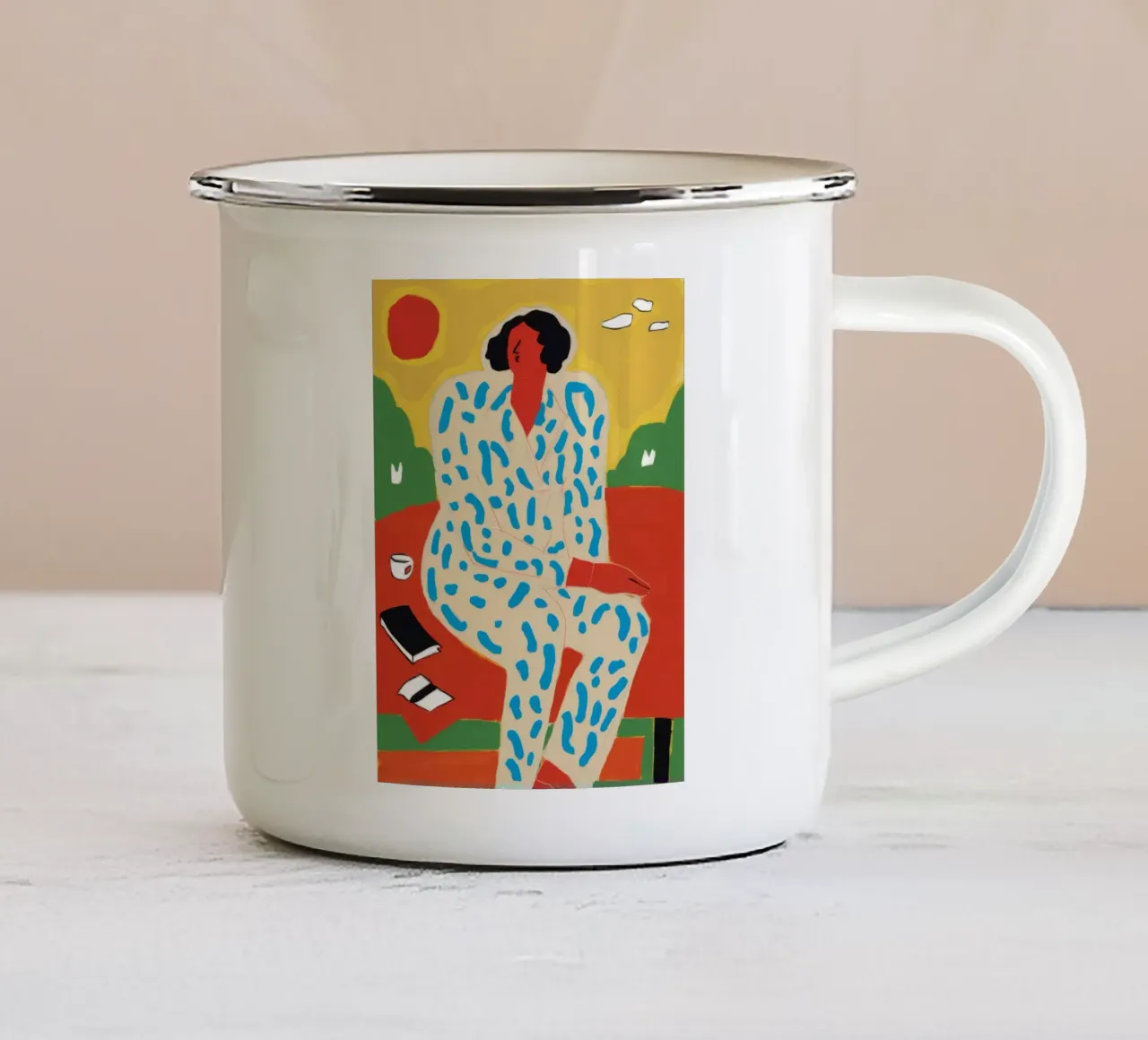 Table of Thoughts Emaille Tasse von Arcane Shade
