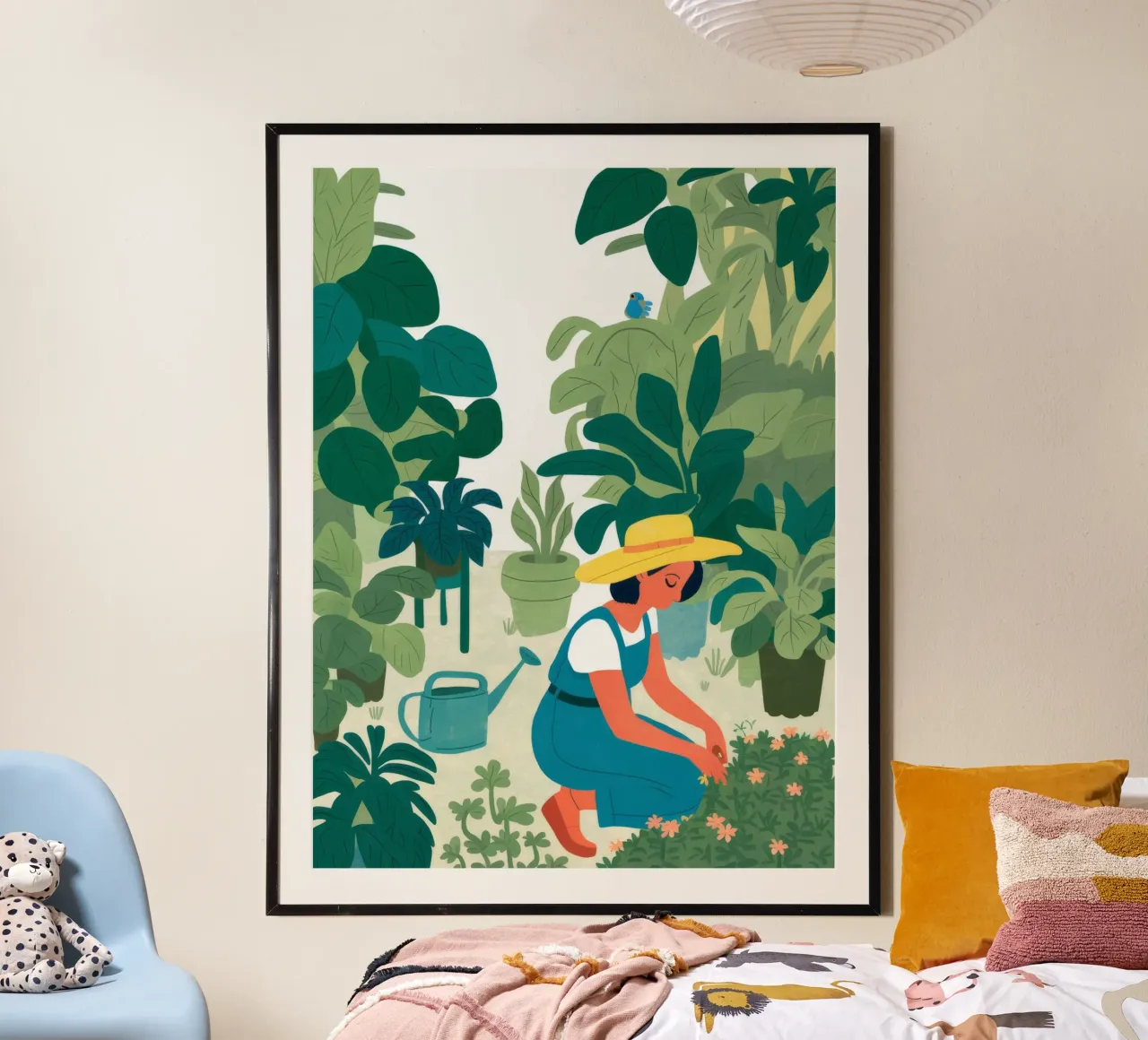 Giardino Tempo di calma poster con telaio in alluminio da Arcane Shade