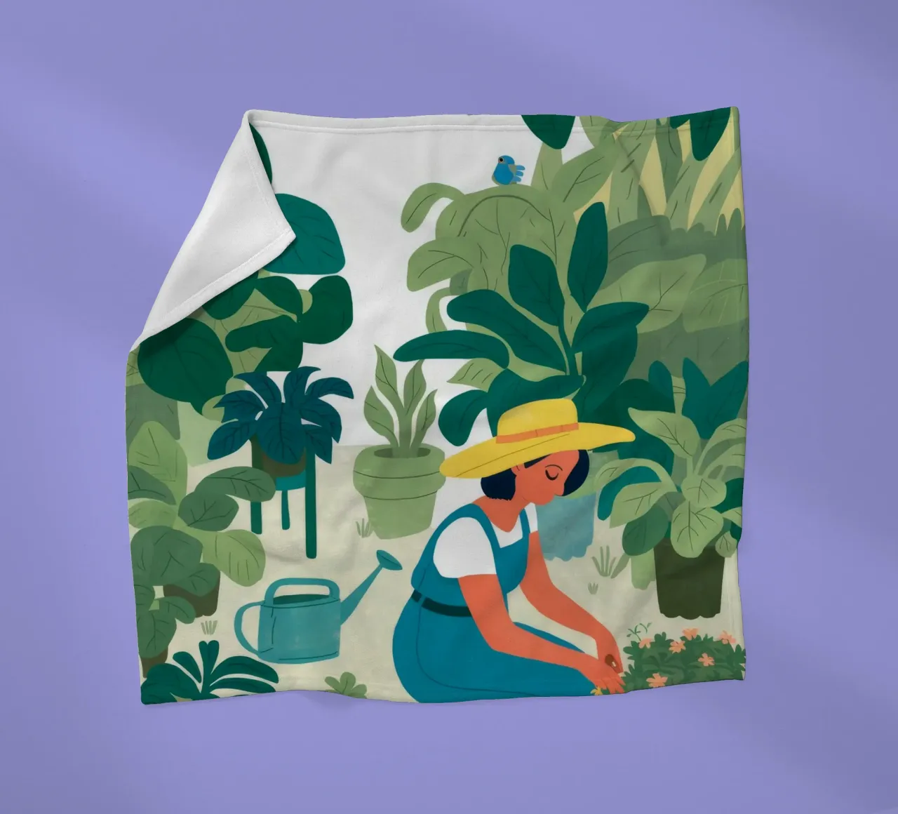 Gartenzeit Calm Fleecedecke von Arcane Shade