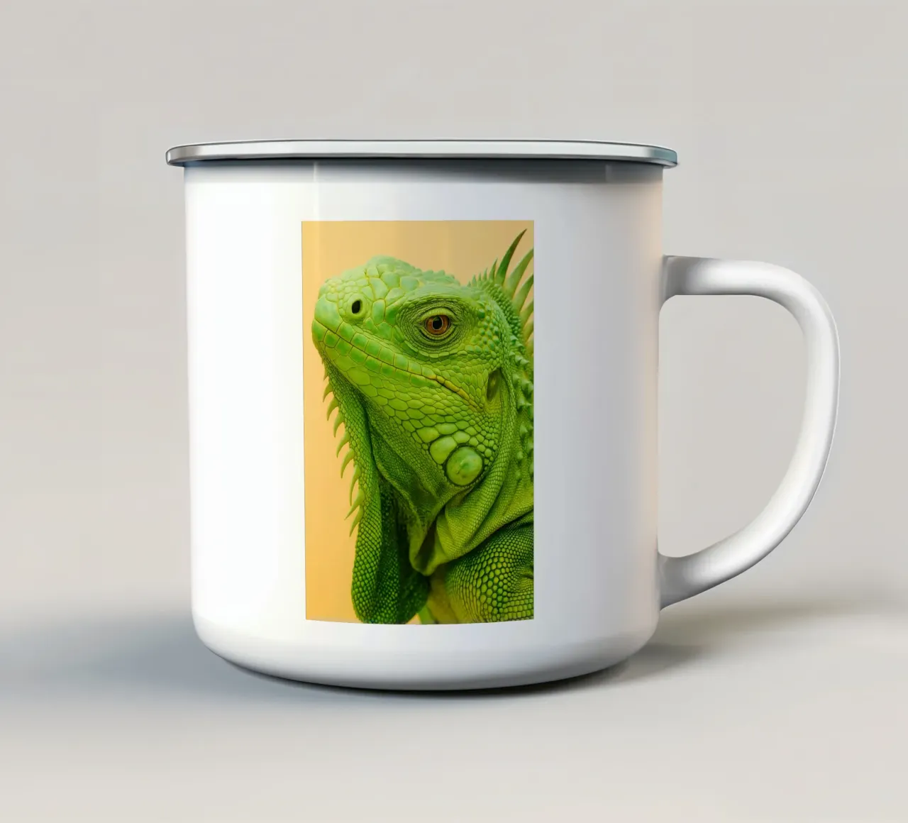 Faccia da iguana tazza in smalto da kukupuu